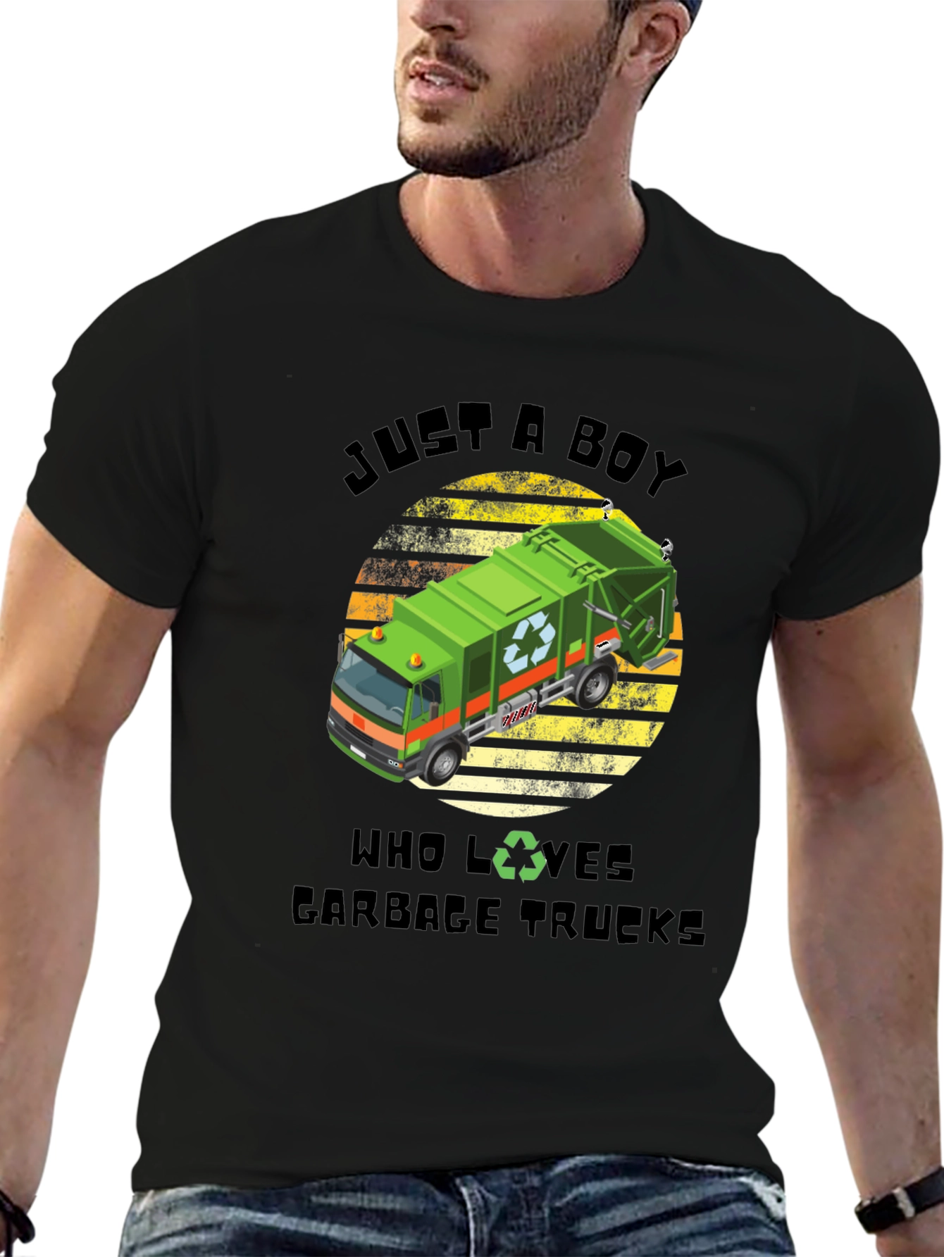 Just a Boy Who Loves Garbage Trucks T-Shirt