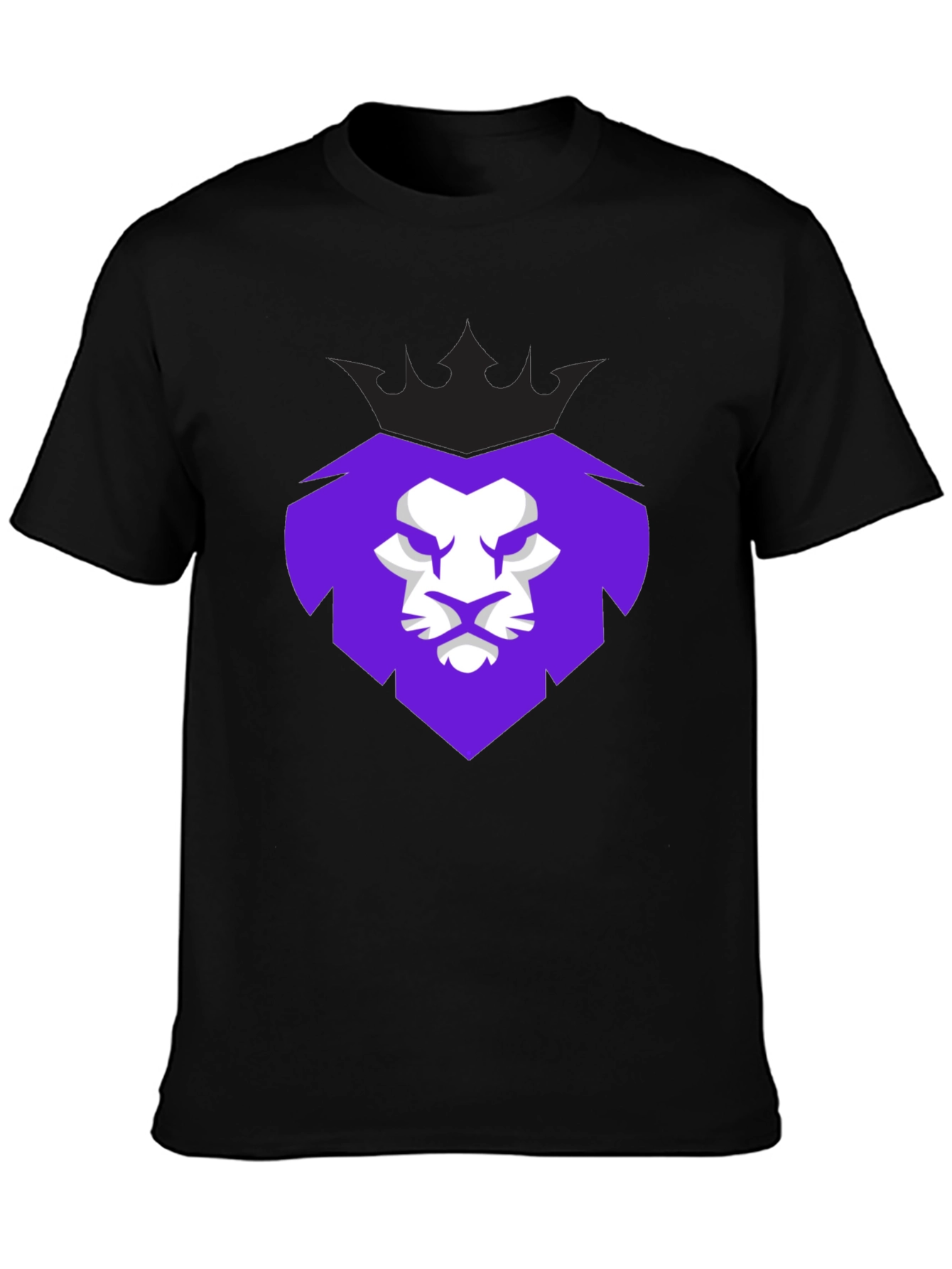 Lion King Crown Graphic Tee - Mens Black T-Shirt