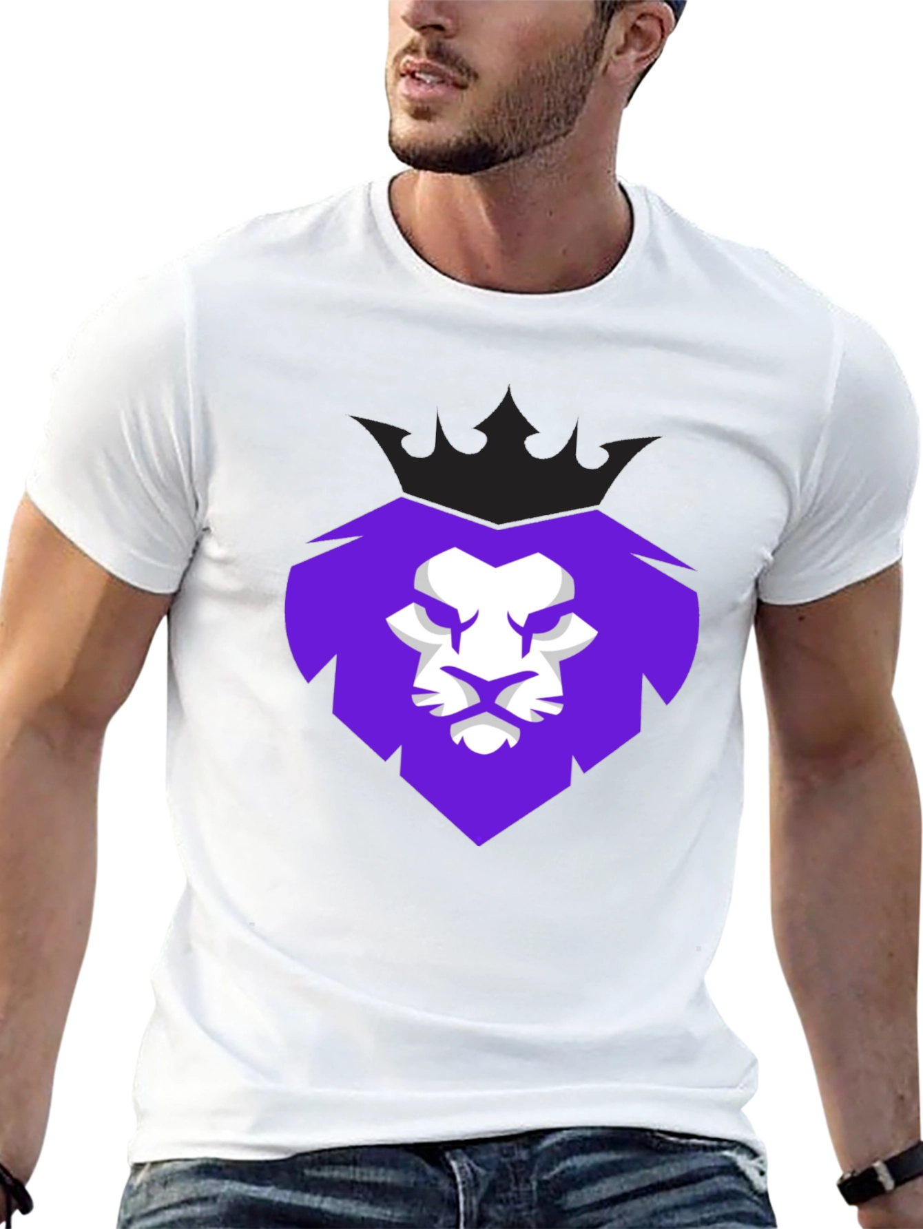 Lion King Crown Graphic Tee - Mens Black T-Shirt