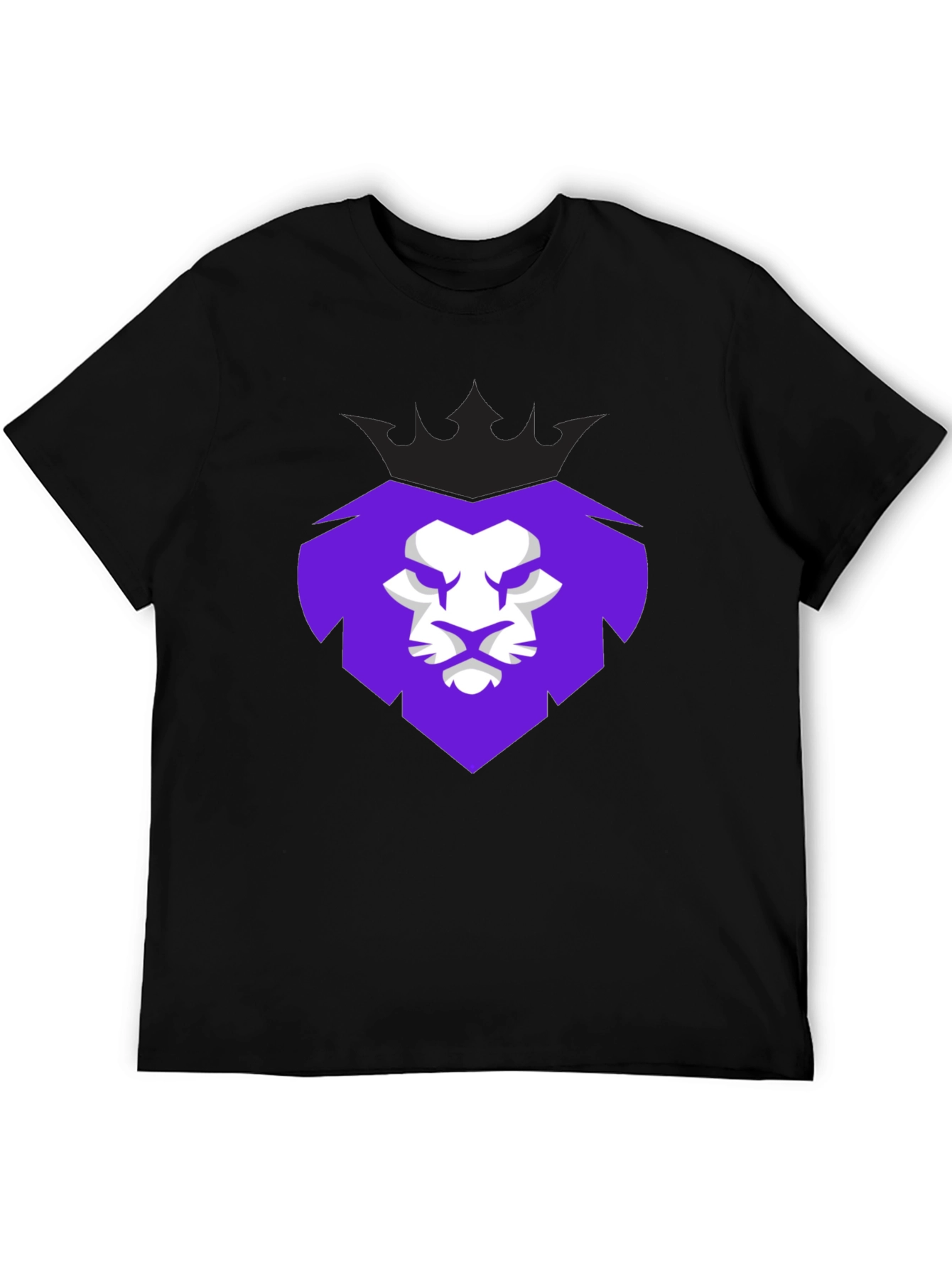 Lion King Crown Graphic Tee - Mens Black T-Shirt
