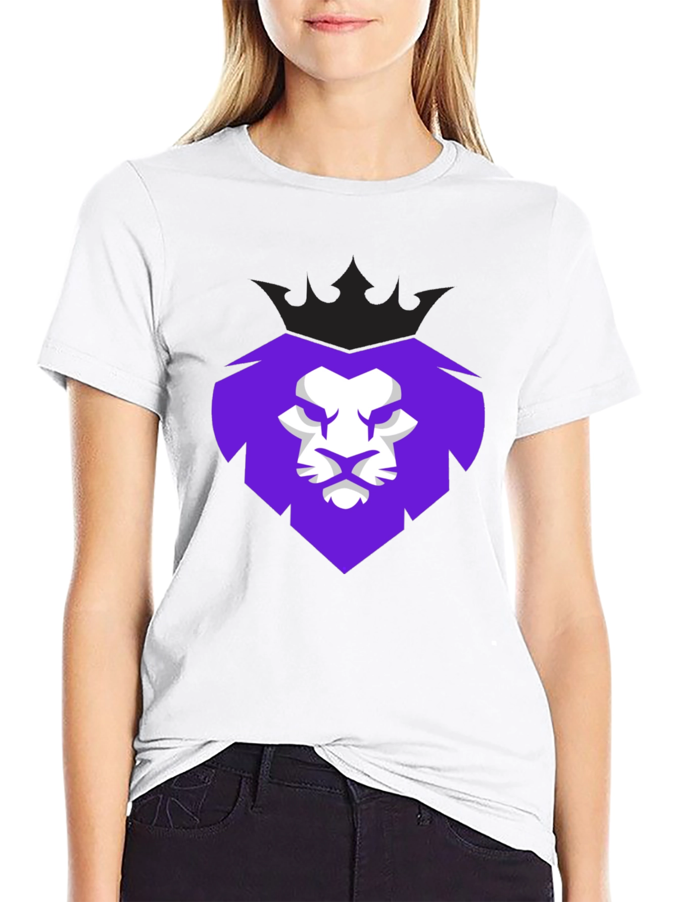 Lion King Crown Graphic Tee - Mens Black T-Shirt