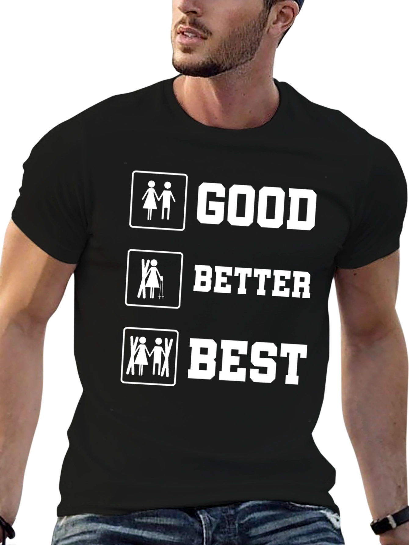 Good Better Best Funny Skiing T-Shirt