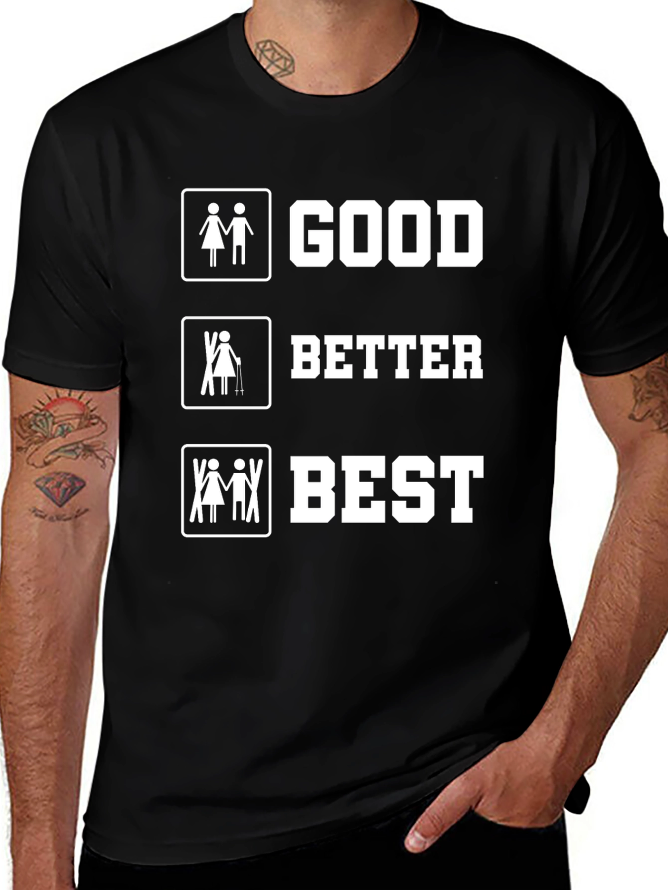 Good Better Best Funny Skiing T-Shirt