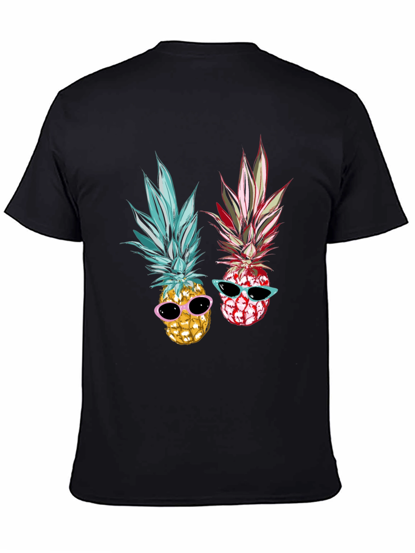 Cool Pineapple Graphic Tee - Black Unisex T-Shirt