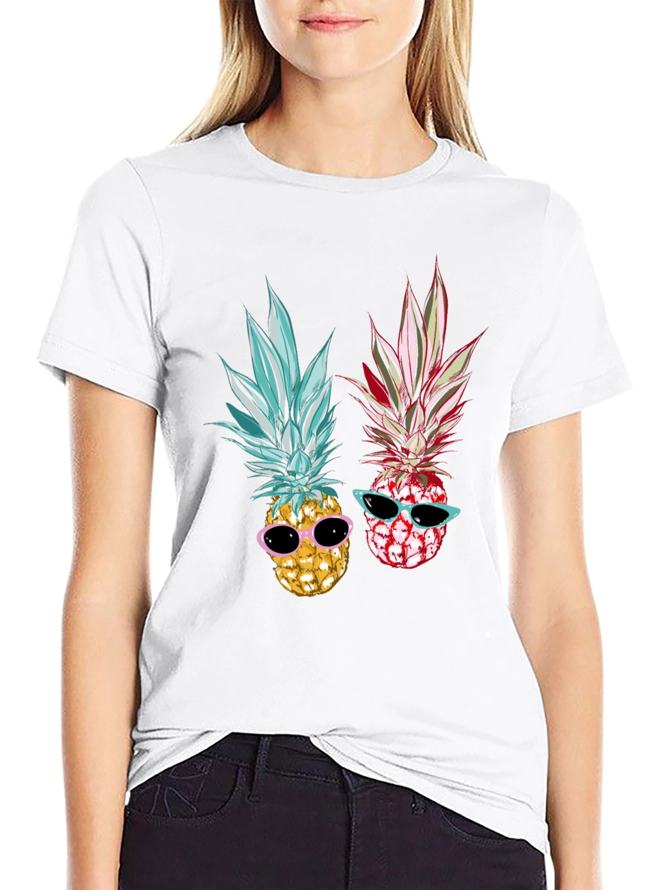 Cool Pineapple Graphic Tee - Black Unisex T-Shirt