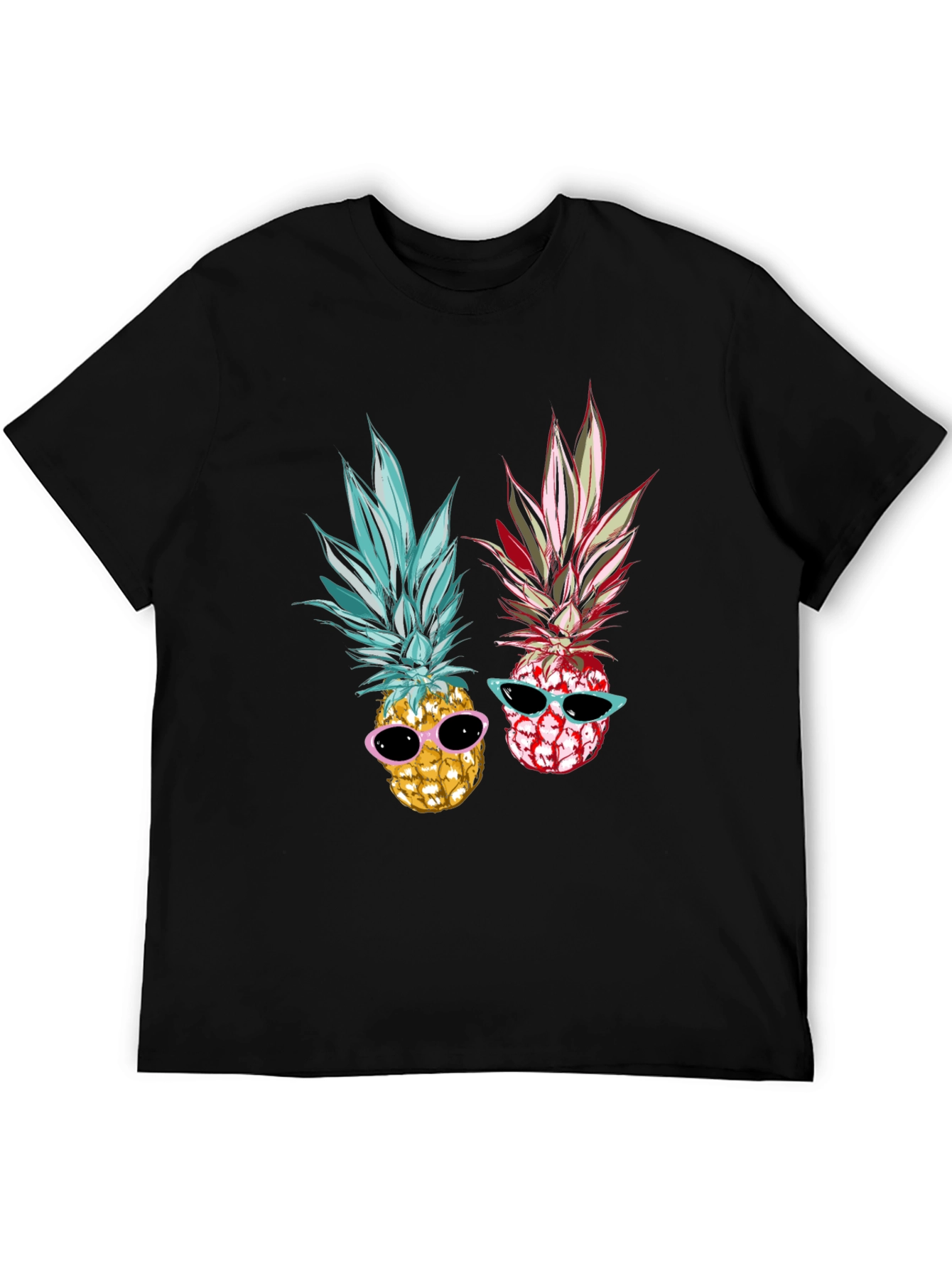 Cool Pineapple Graphic Tee - Black Unisex T-Shirt
