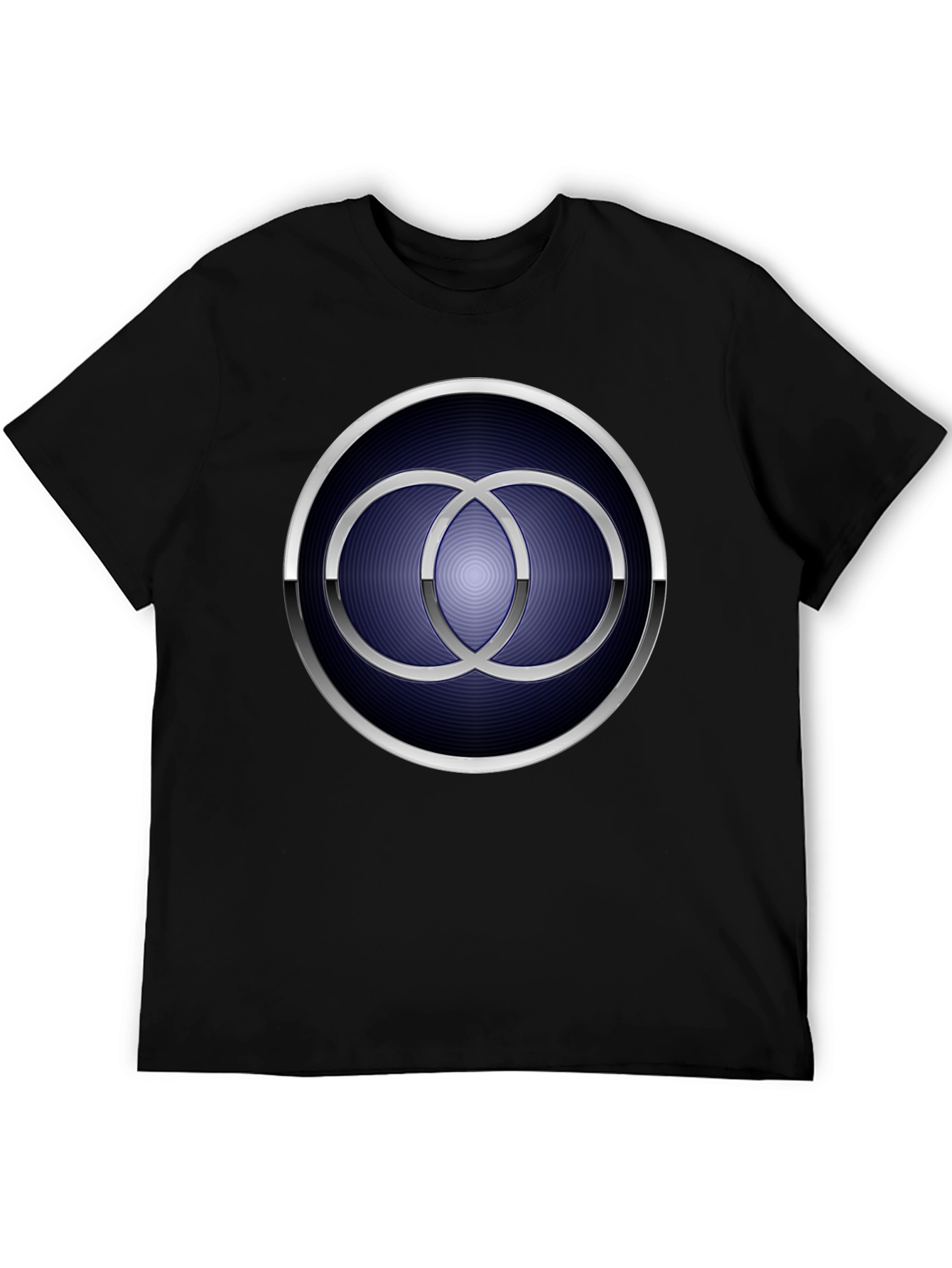 Geometric Circle Rings Graphic Tee - Mens