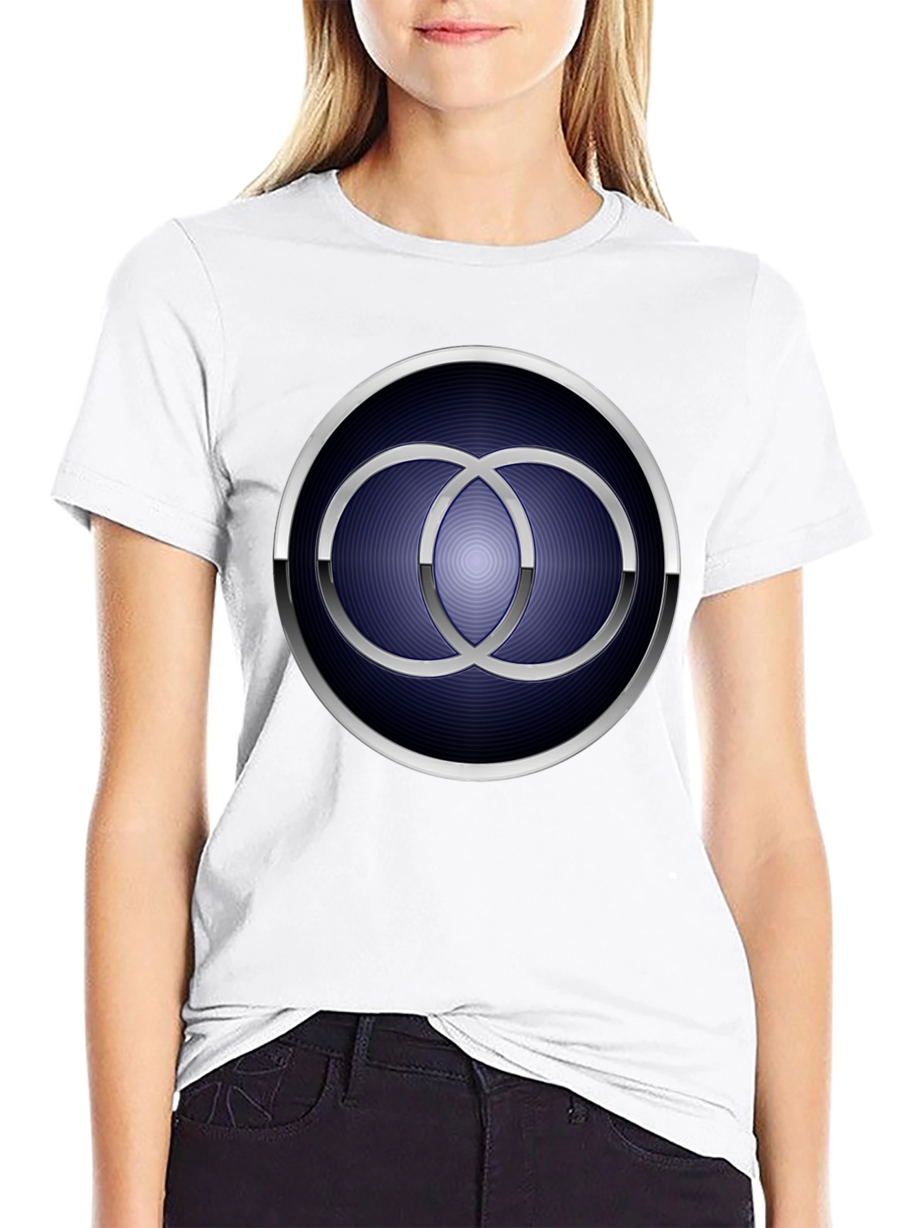 Geometric Circle Rings Graphic Tee - Mens