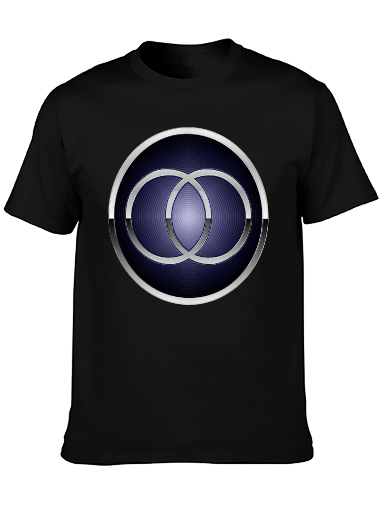 Geometric Circle Rings Graphic Tee - Mens