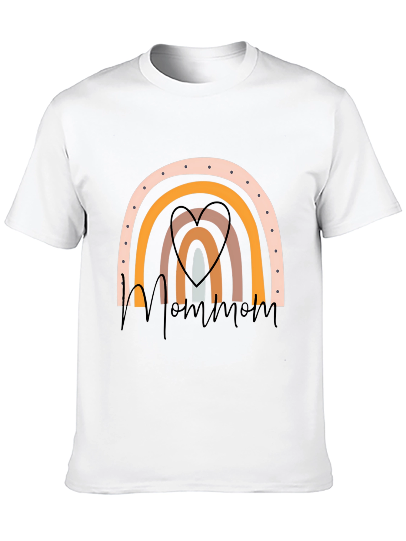 Mom Rainbow Graphic Tee - Black