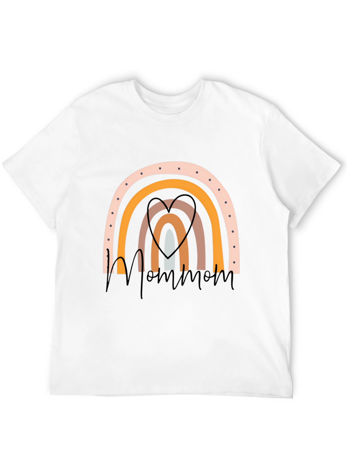 Mom Rainbow Graphic Tee - Black