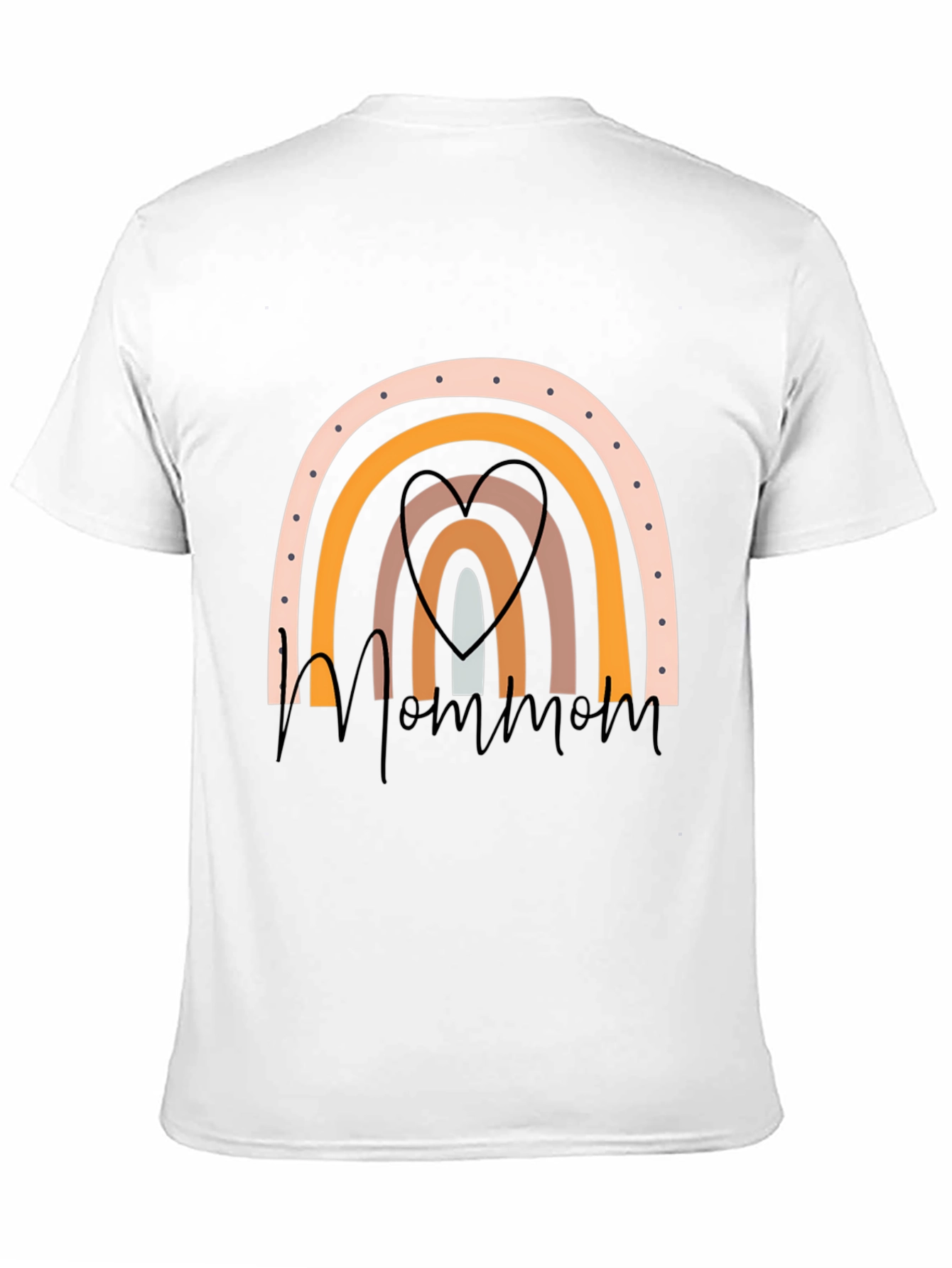Mom Rainbow Graphic Tee - Black