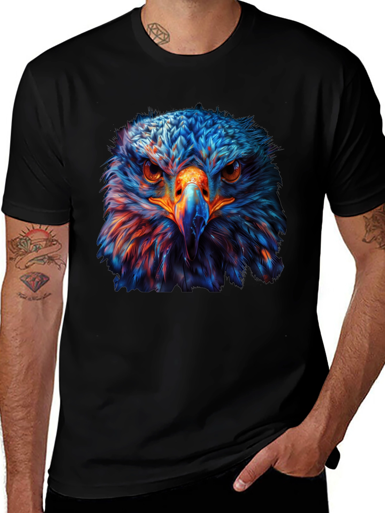 Bold Eagle Graphic Tee - Black T-Shirt