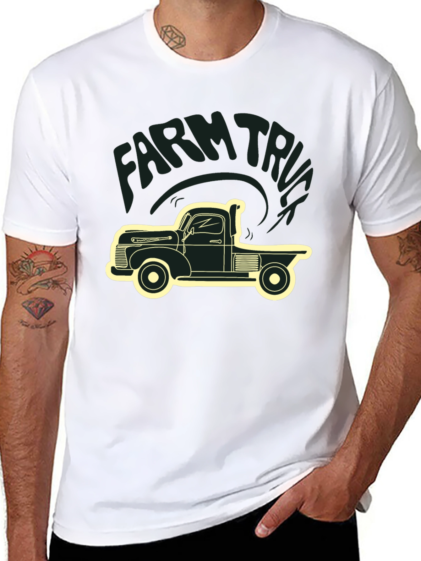 Farm Truck Graphic Tee - Classic Pickup Design