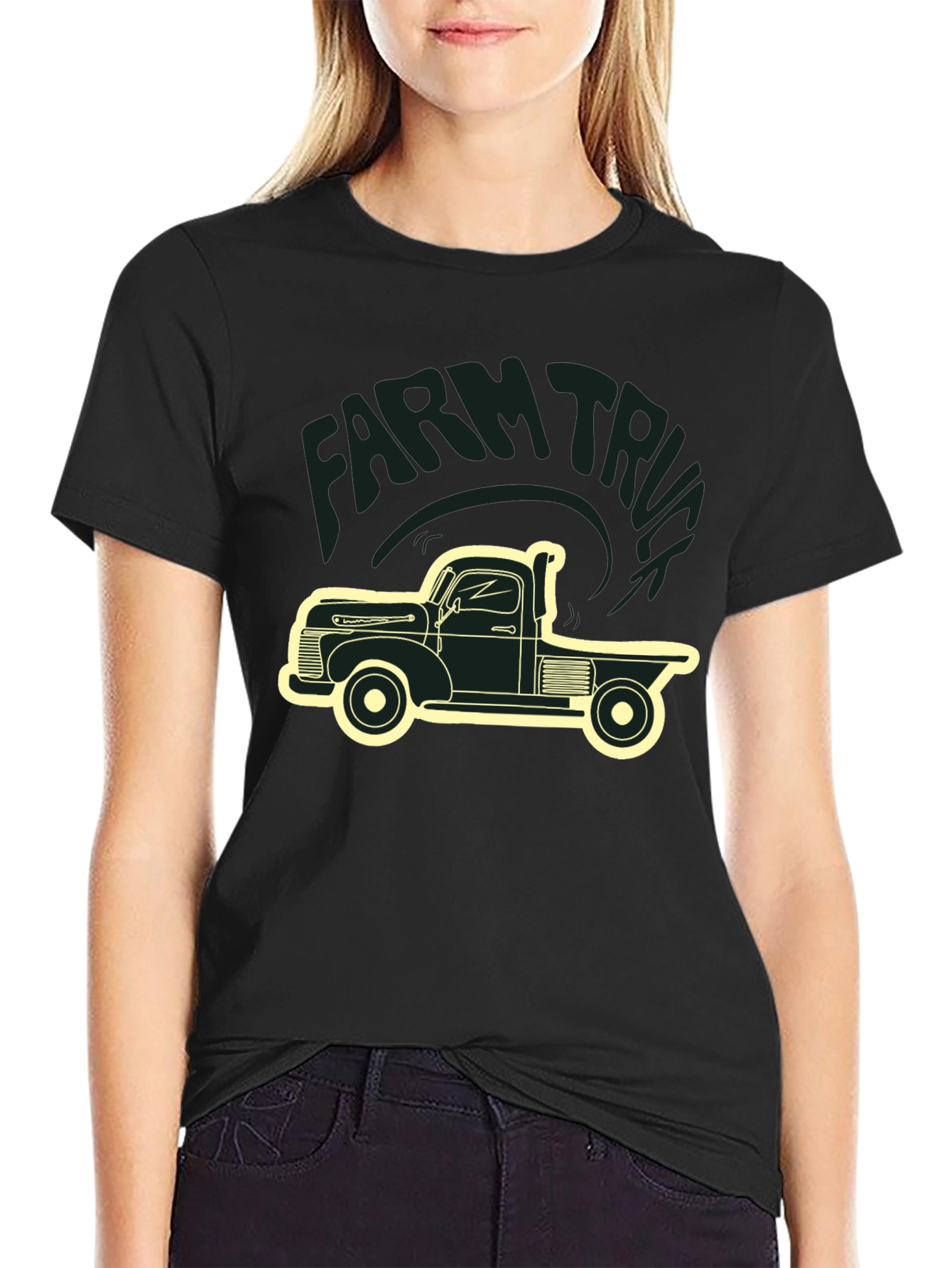 Farm Truck Graphic Tee - Classic Pickup Design