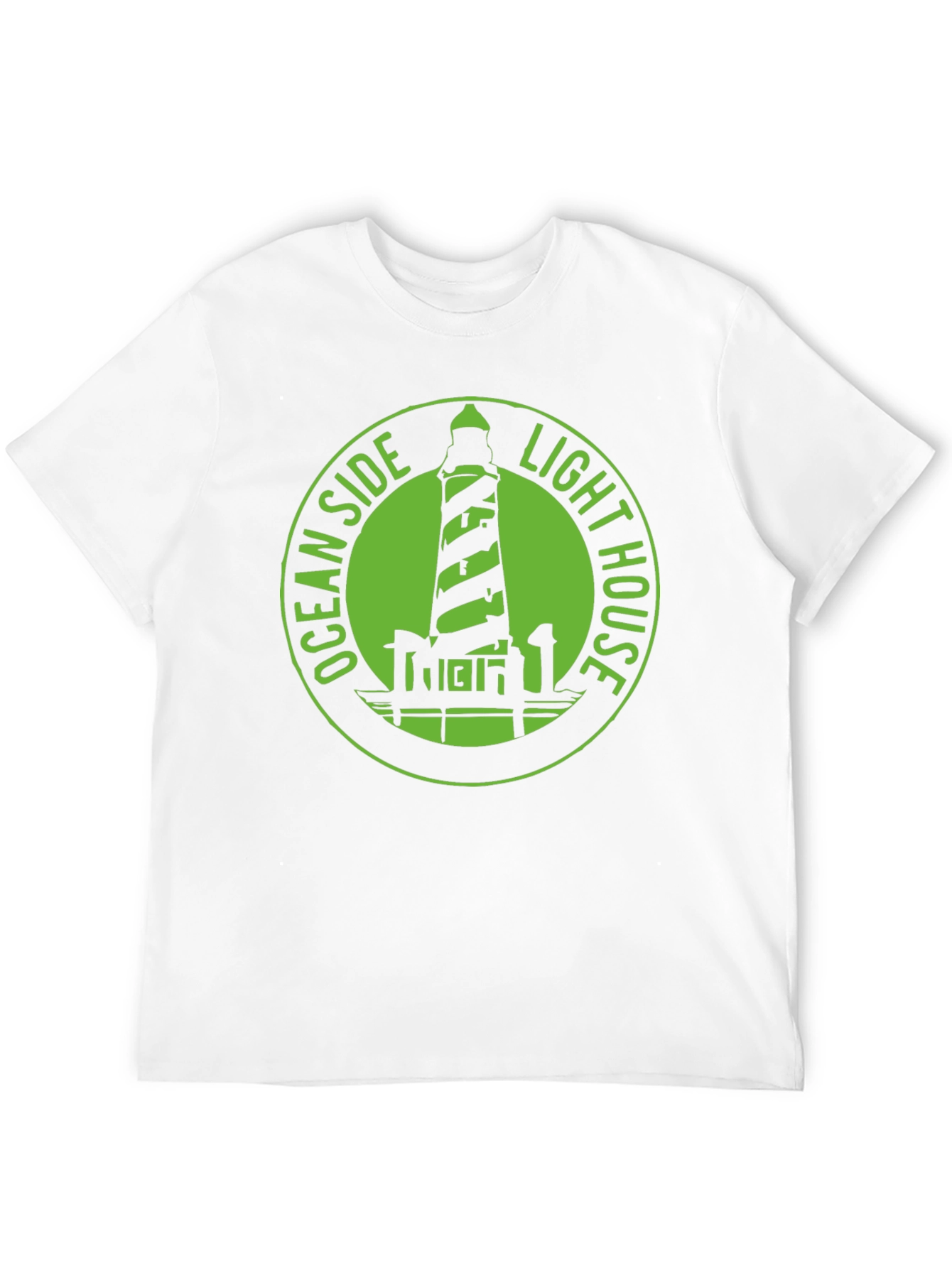 Ocean Side Lighthouse Graphic Tee - Classic Black