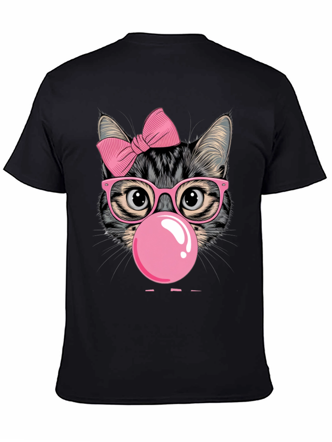 Cool Cat Bubble Gum Graphic T-Shirt