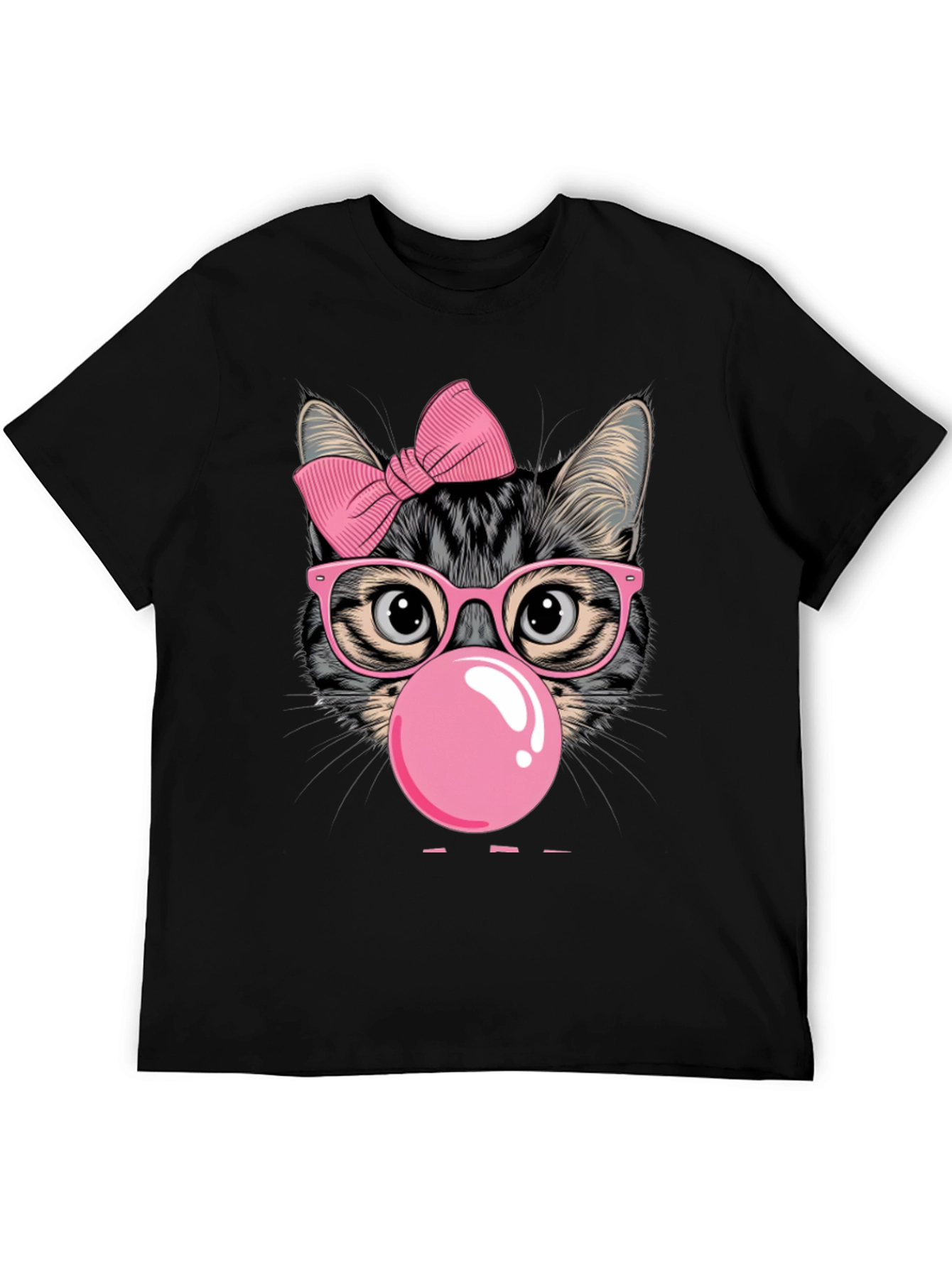 Cool Cat Bubble Gum Graphic T-Shirt