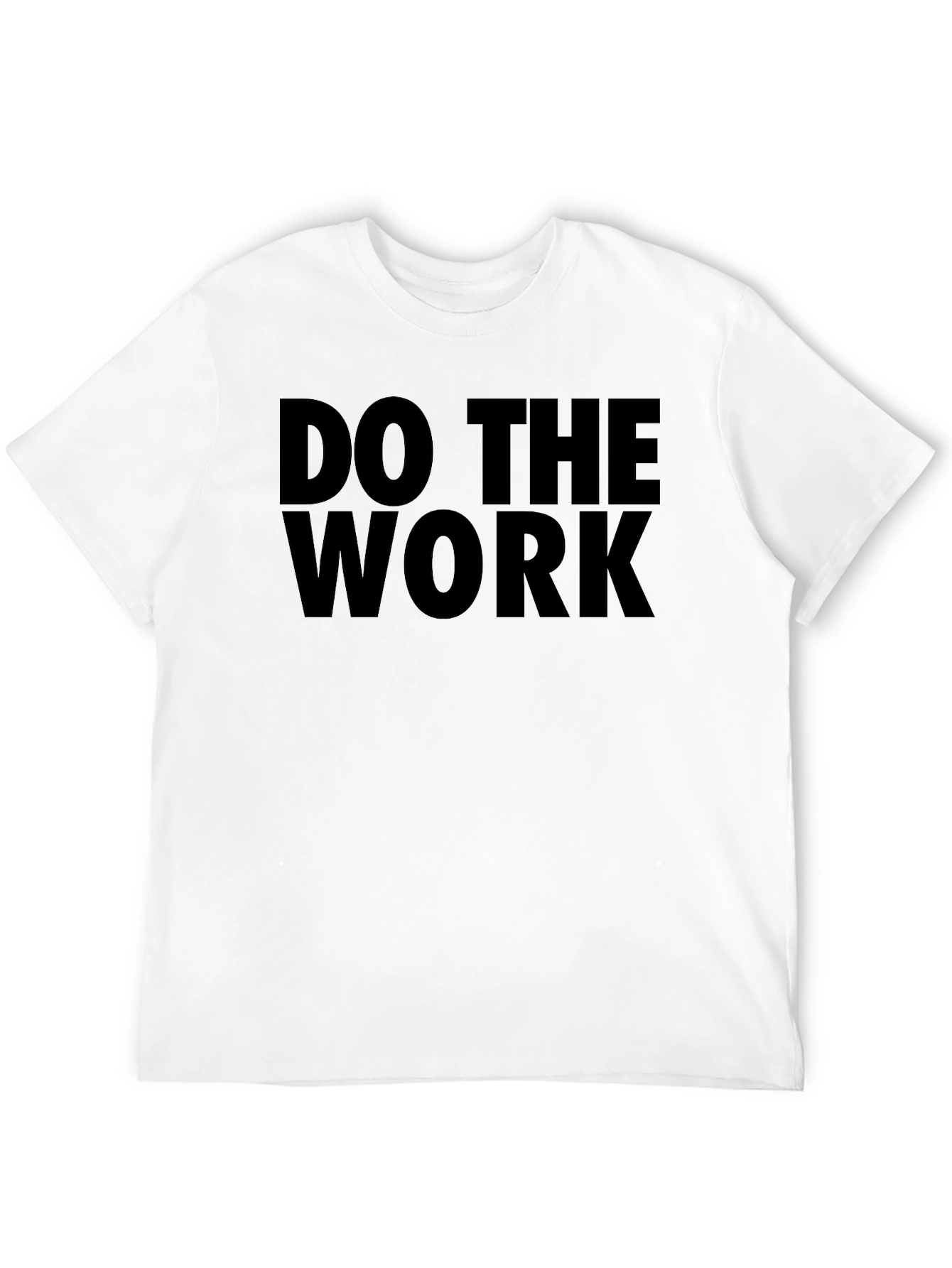 Motivational Do the Work Black Graphic T-Shirt