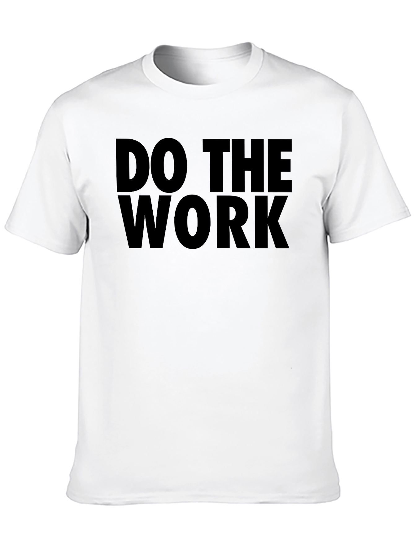 Motivational Do the Work Black Graphic T-Shirt