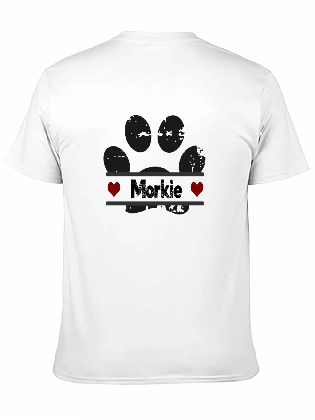 Morkie Dog Paw Print T-Shirt