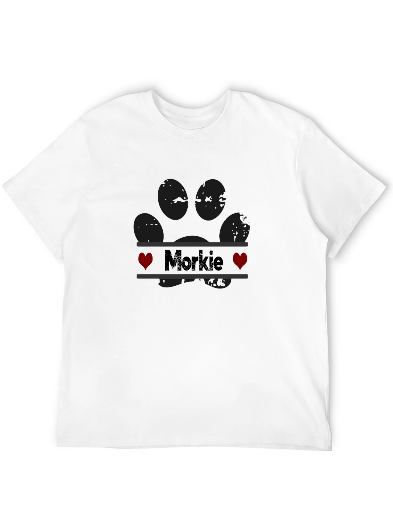 Morkie Dog Paw Print T-Shirt