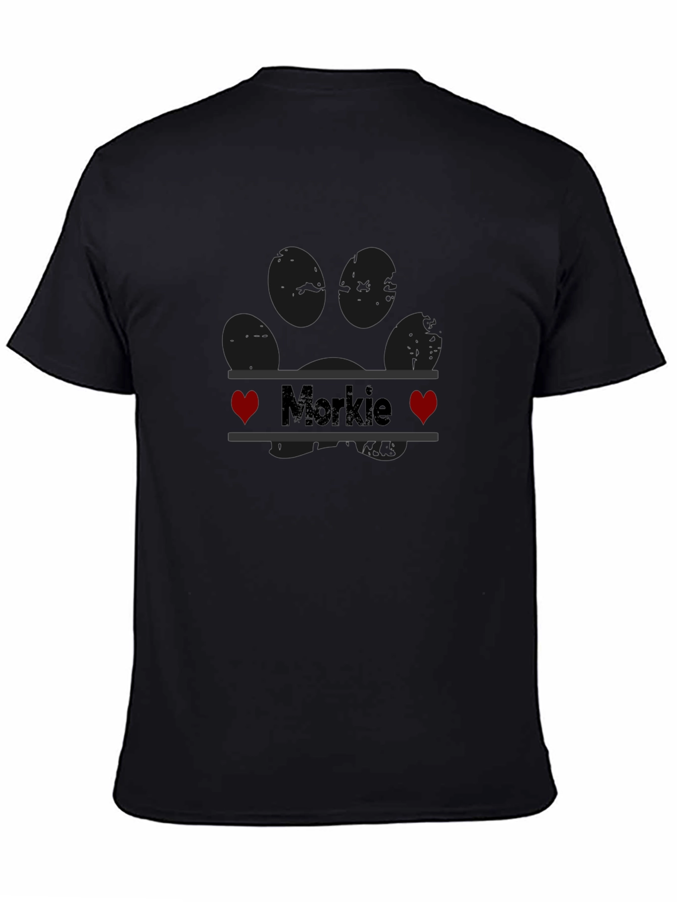 Morkie Dog Paw Print T-Shirt
