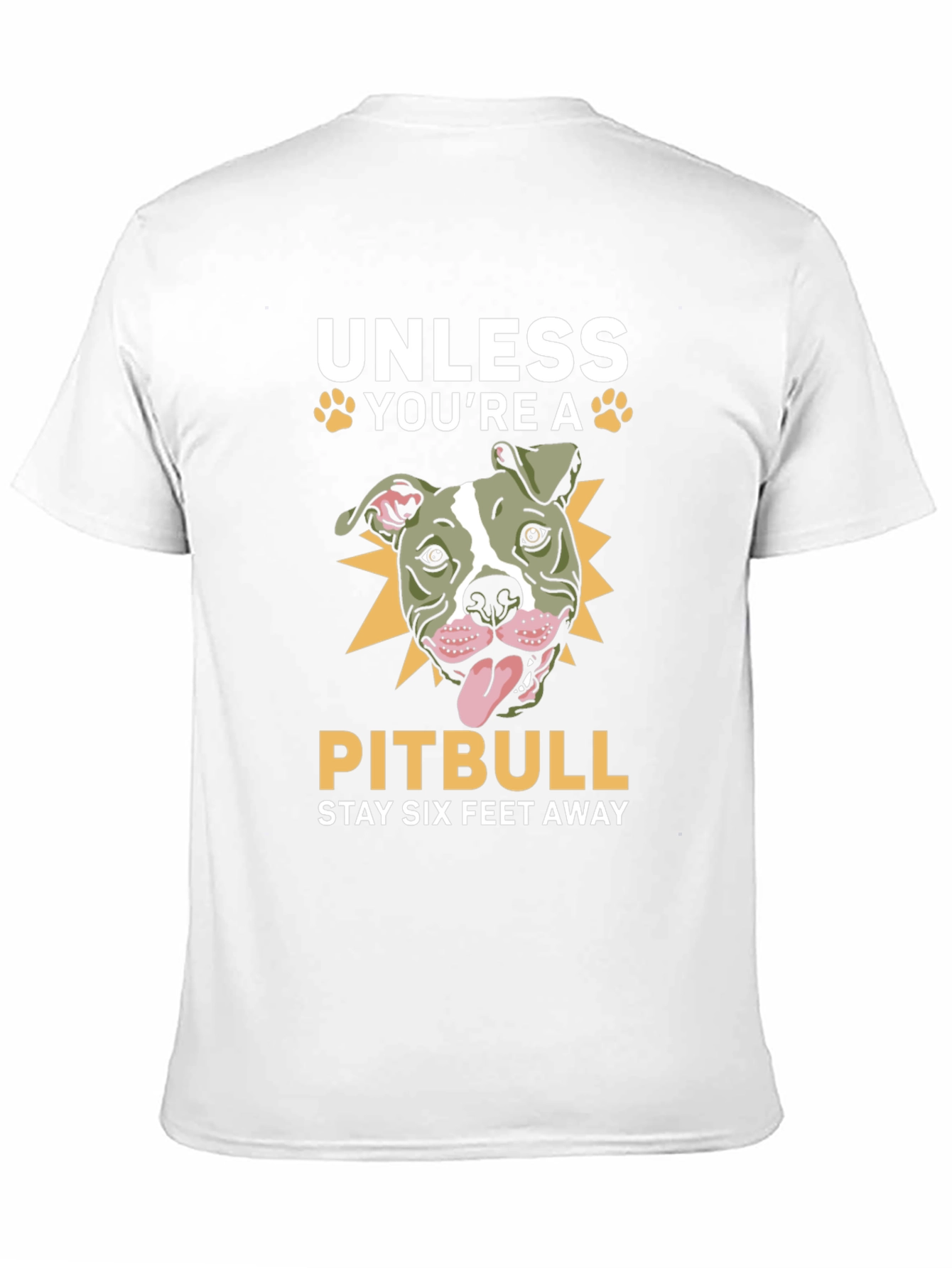 Pitbull Stay Away T-Shirt Funny Dog Lover Tee