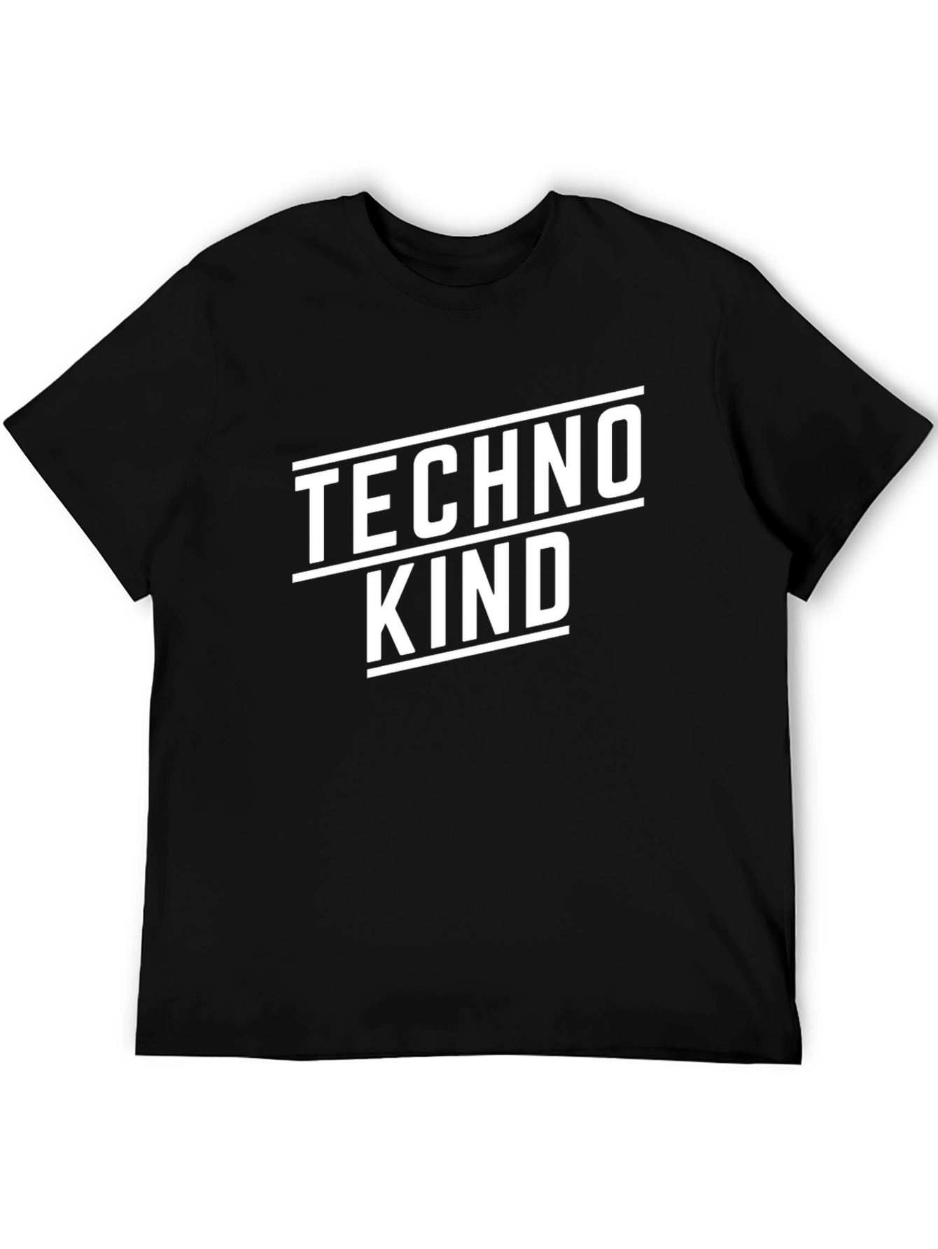 Techno Kind Graphic Tee - Stylish Black T-Shirt