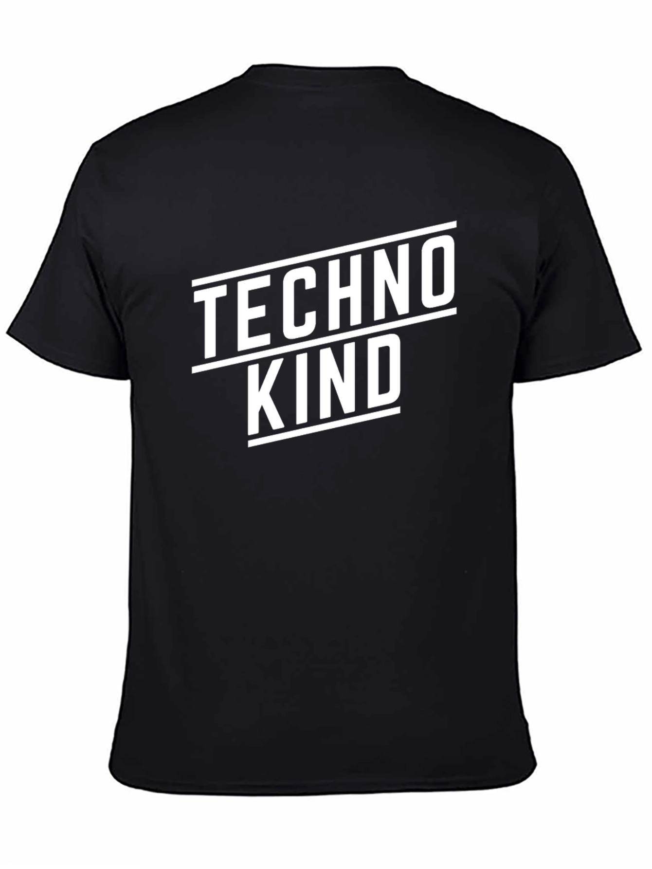 Techno Kind Graphic Tee - Stylish Black T-Shirt