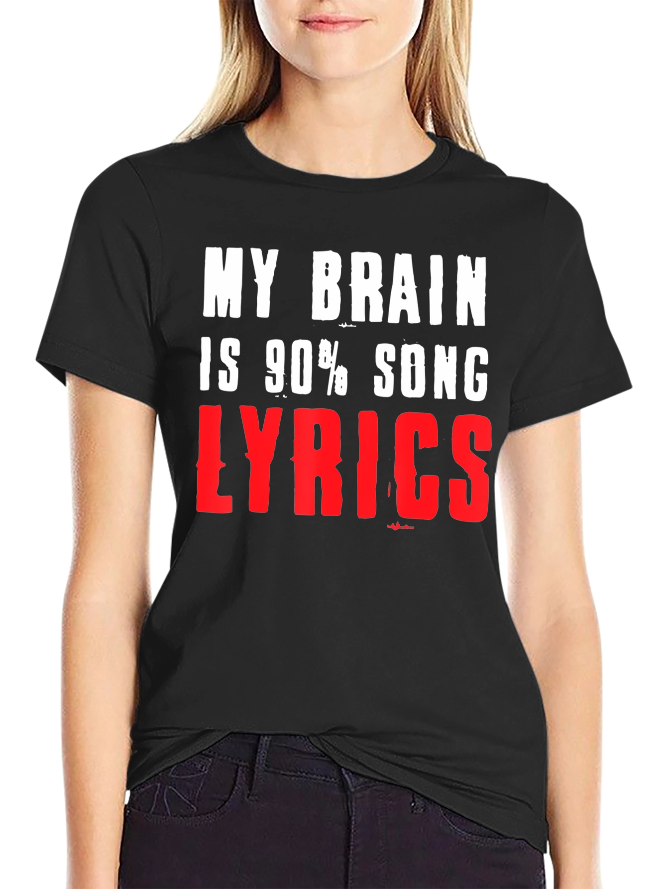 My Brain Is 90% Song Lyrics T-Shirt