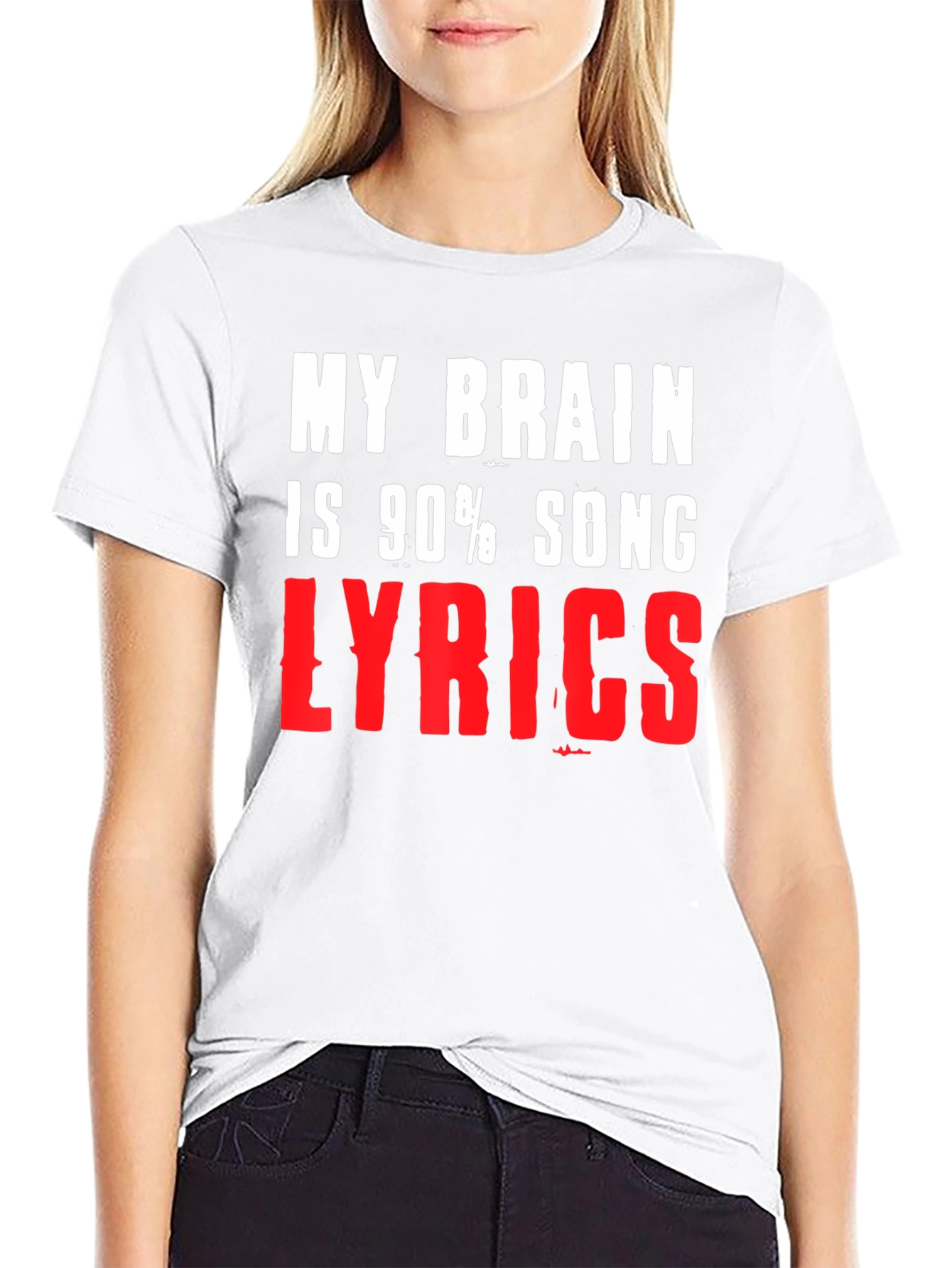 My Brain Is 90% Song Lyrics T-Shirt