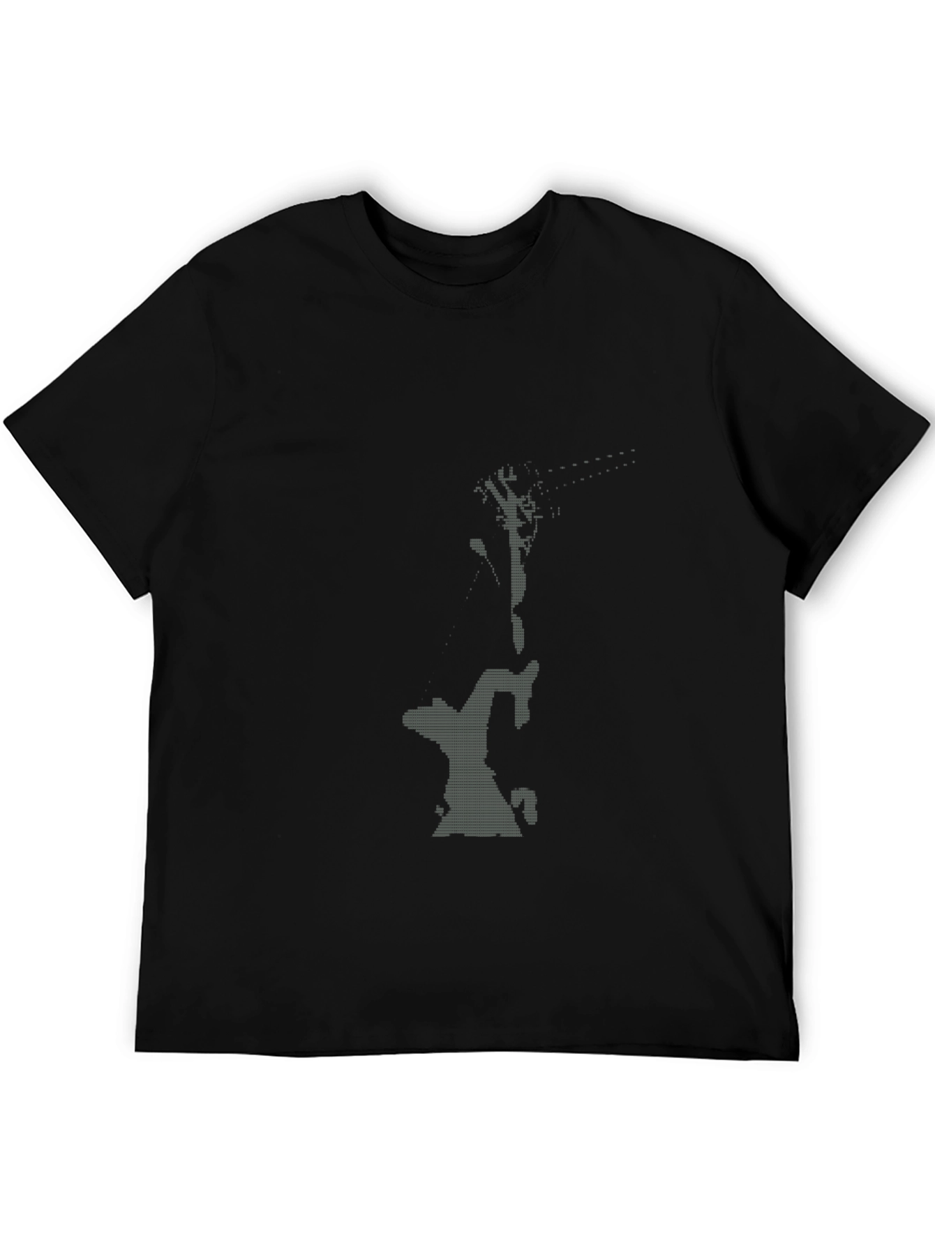 Stylish Black Graphic Tee - Climbing Design