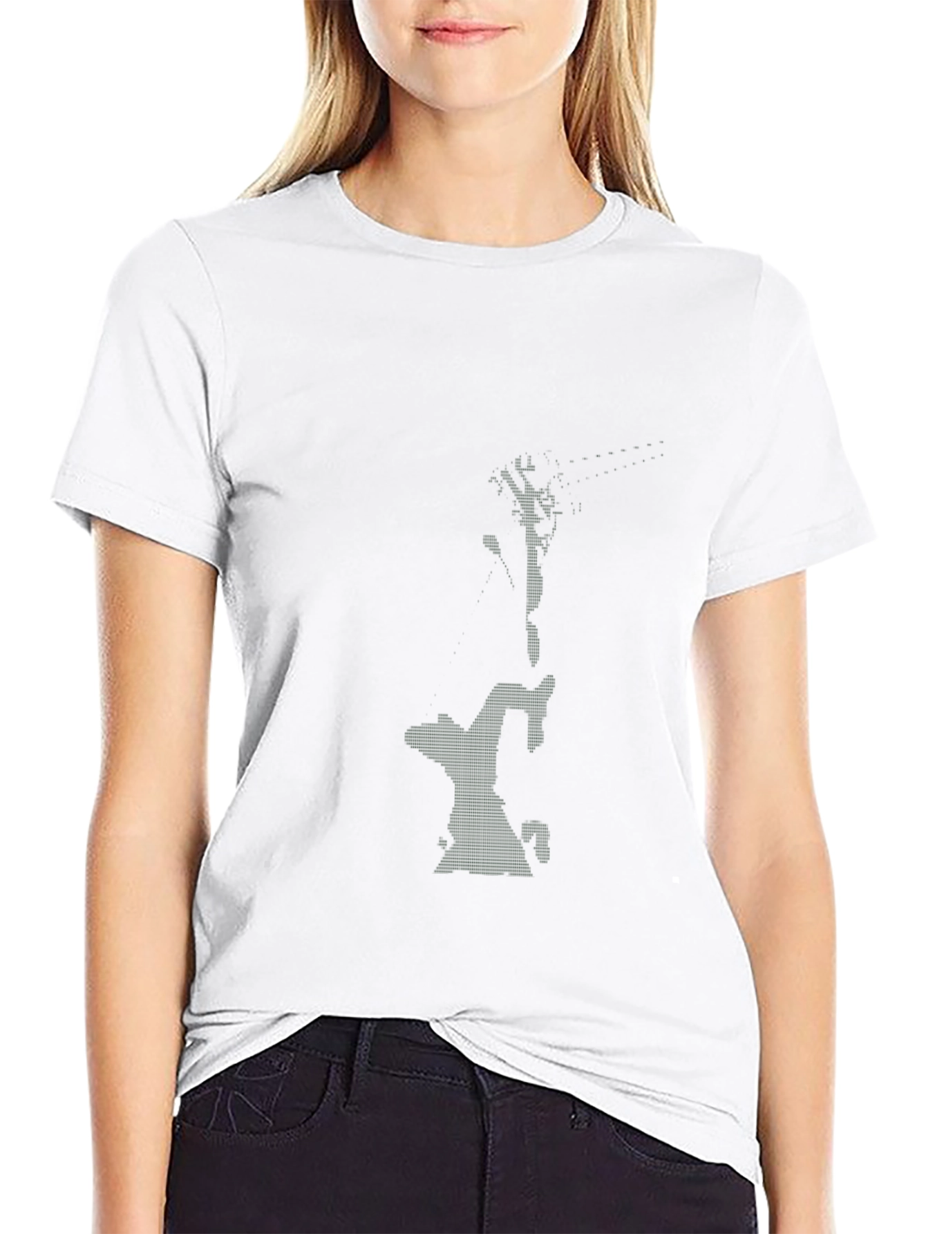 Stylish Black Graphic Tee - Climbing Design