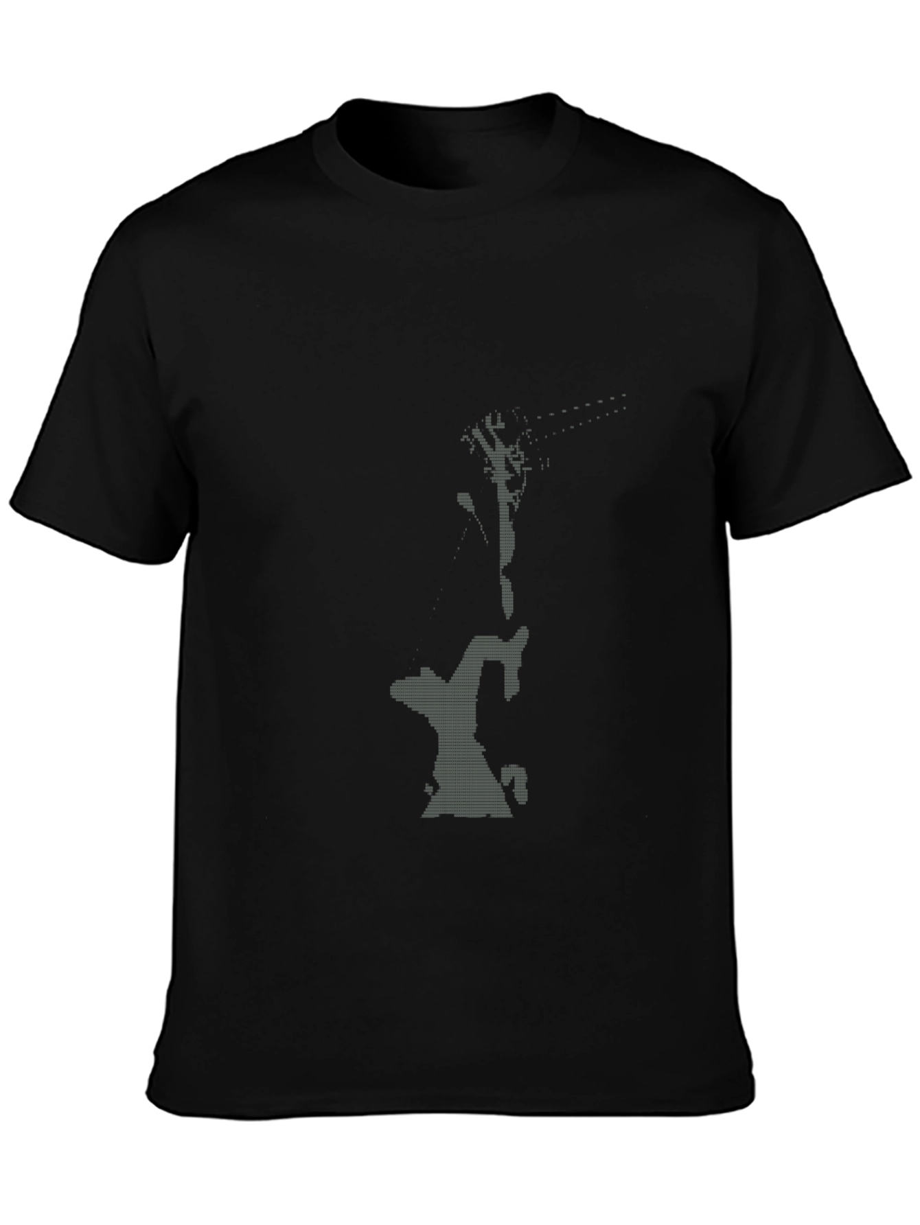 Stylish Black Graphic Tee - Climbing Design