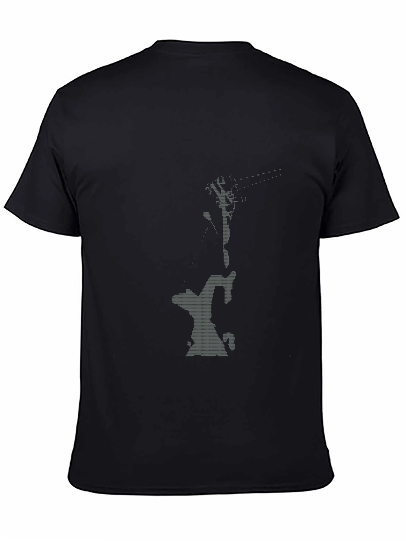 Stylish Black Graphic Tee - Climbing Design