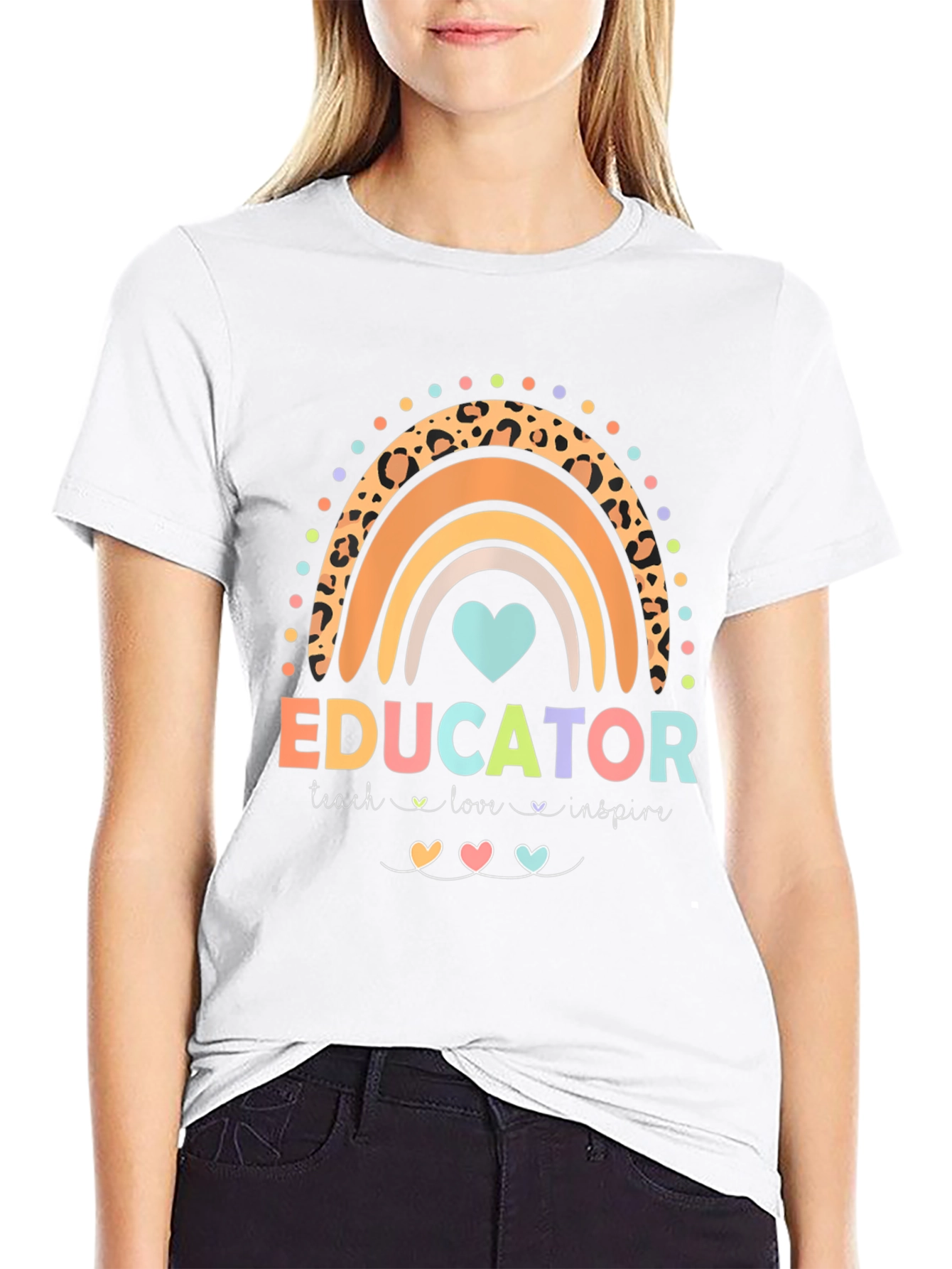 Educator Rainbow Graphic Tee