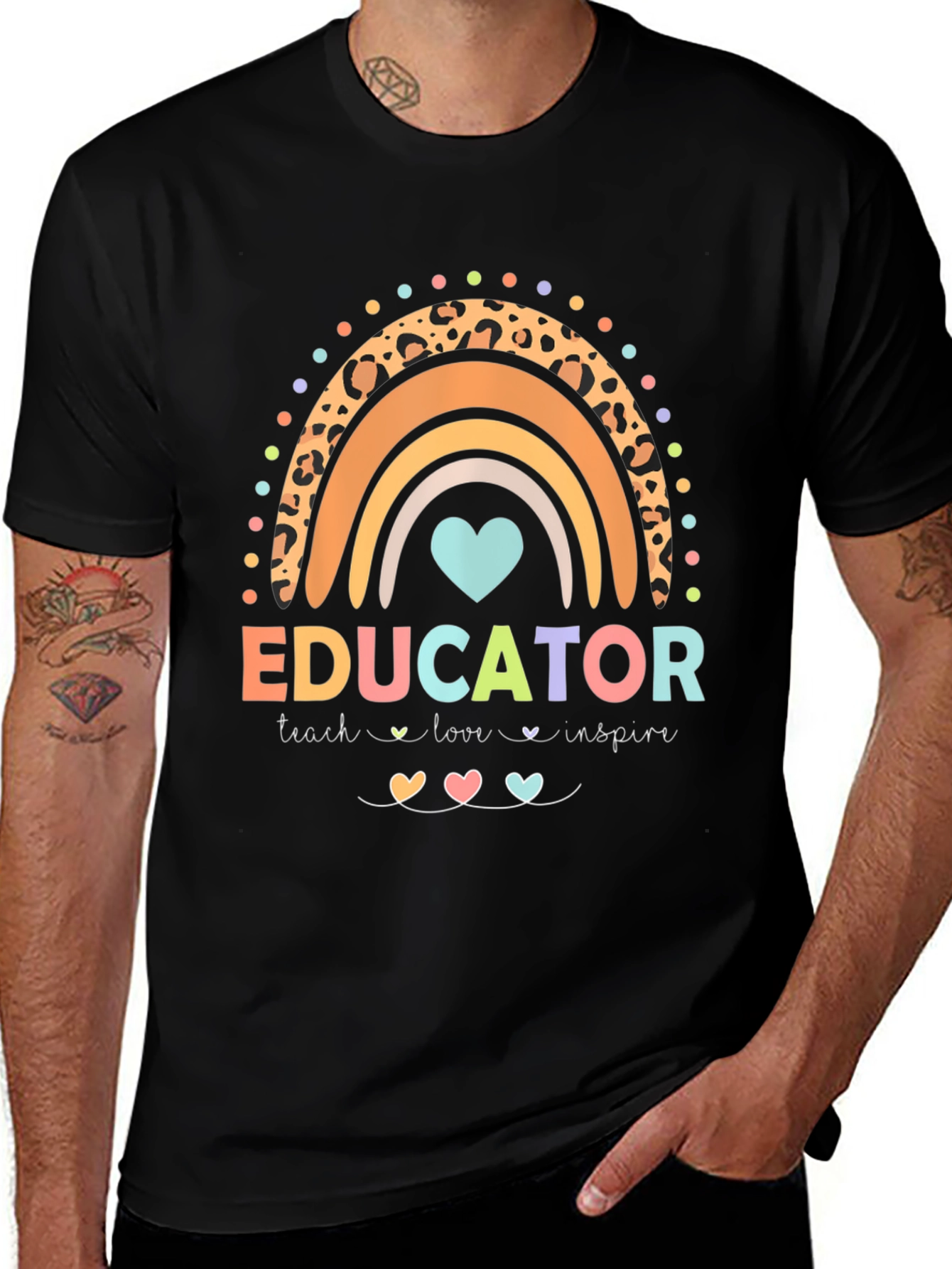 Educator Rainbow Graphic Tee
