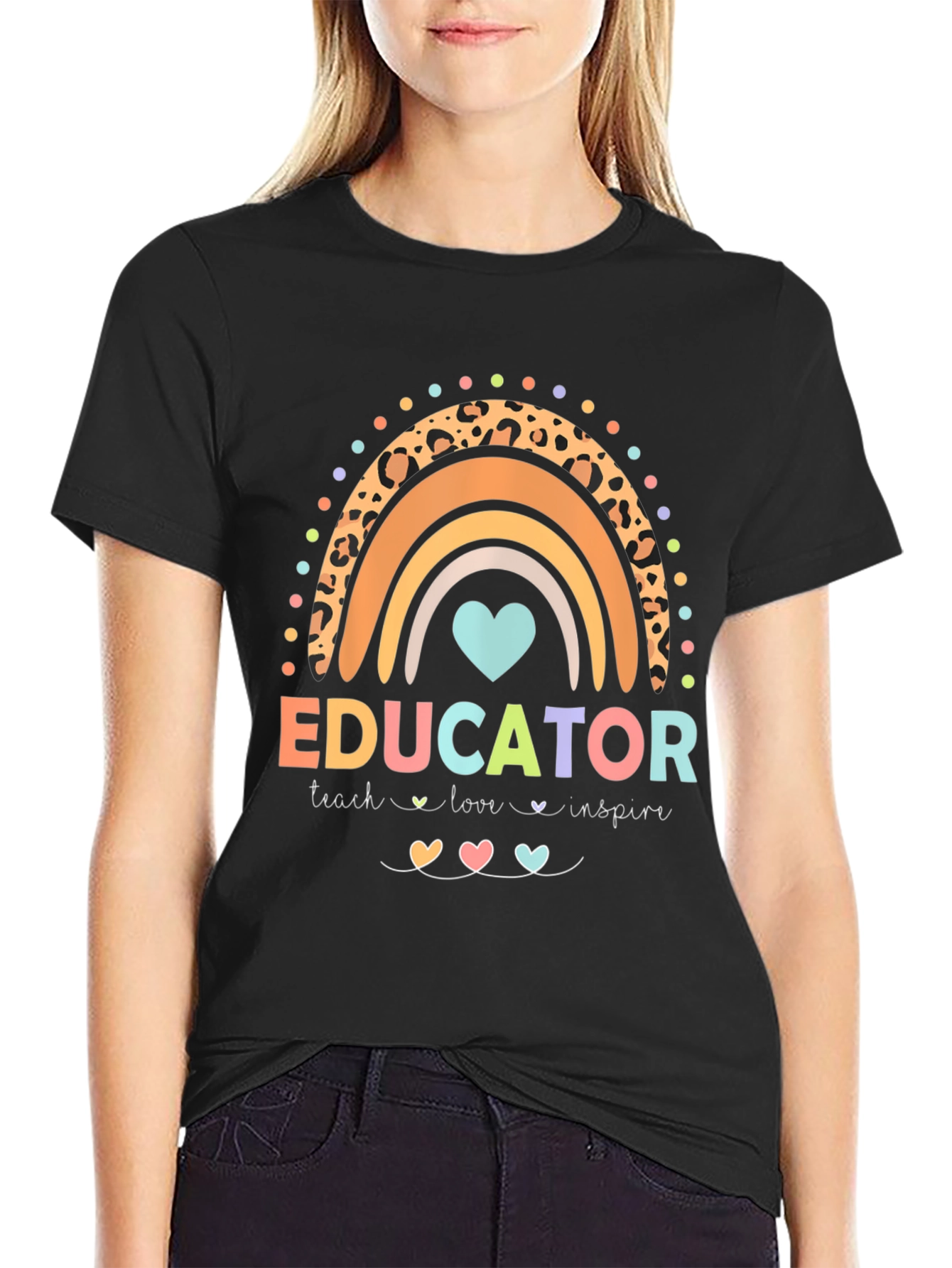 Educator Rainbow Graphic Tee