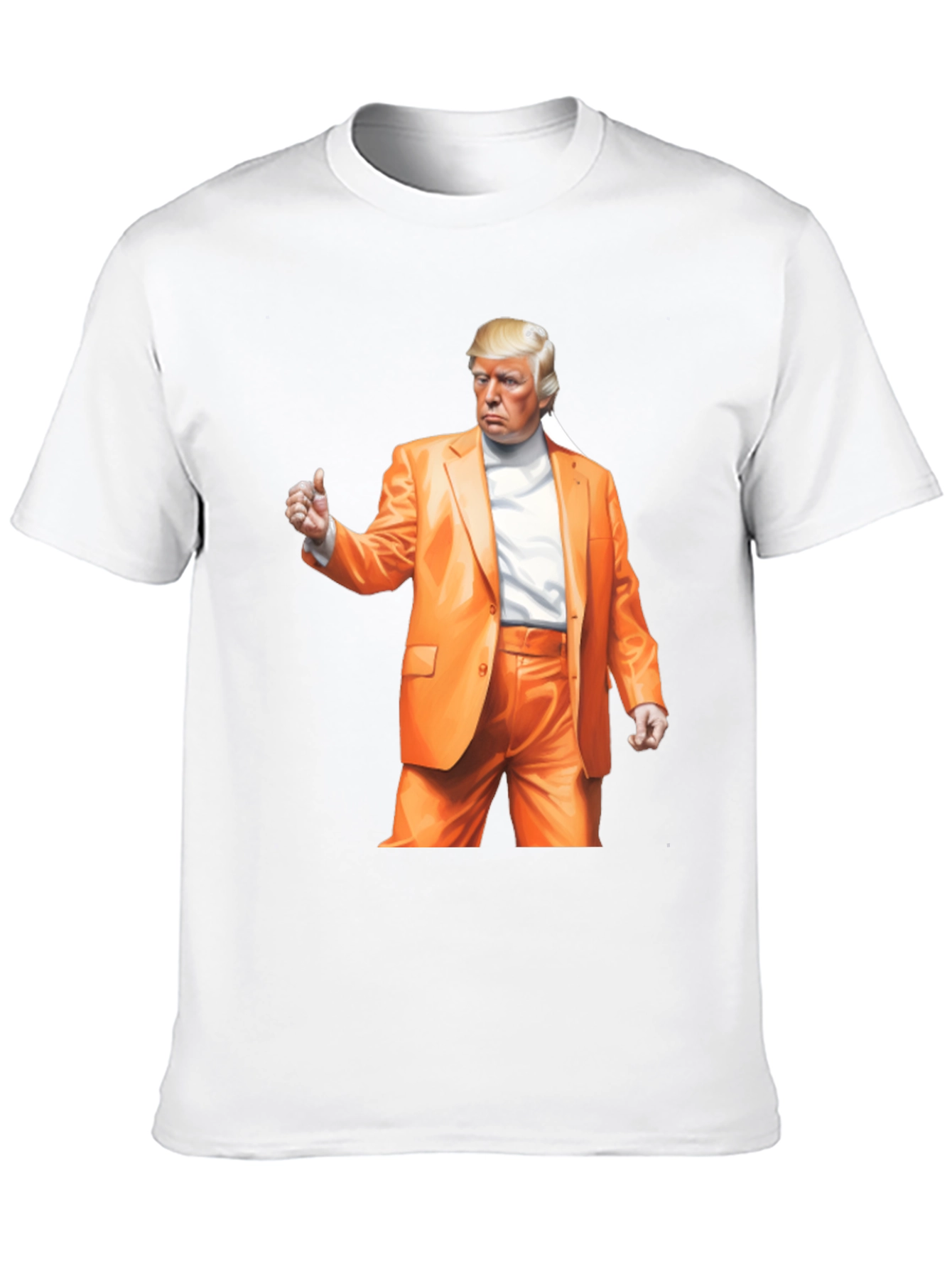Trump Orange Suit Black T-Shirt