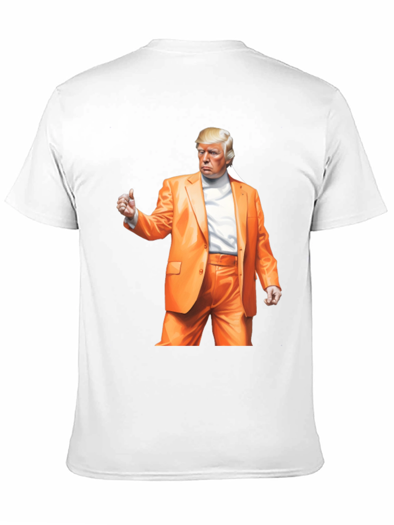 Trump Orange Suit Black T-Shirt