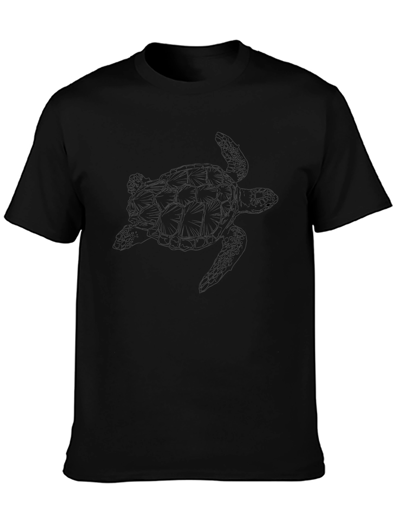 Mens Black Turtle Graphic Tee