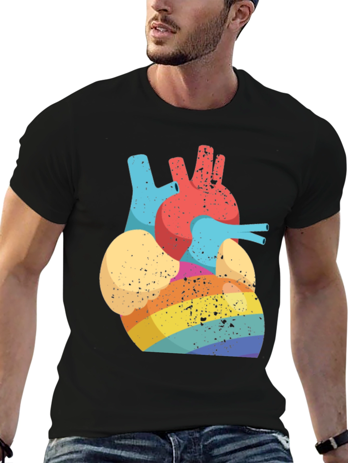 Rainbow Heart Anatomy T-Shirt