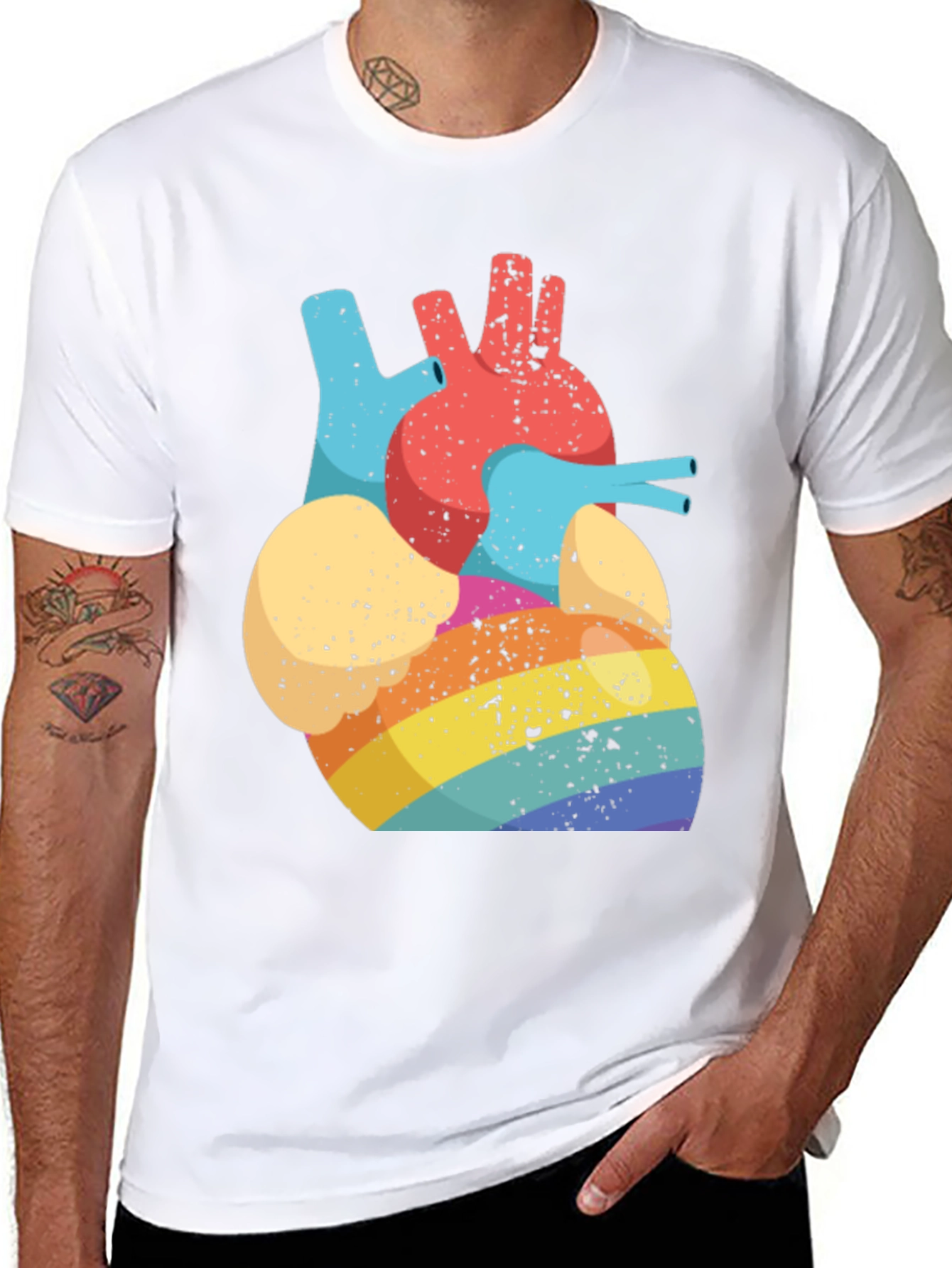 Rainbow Heart Anatomy T-Shirt
