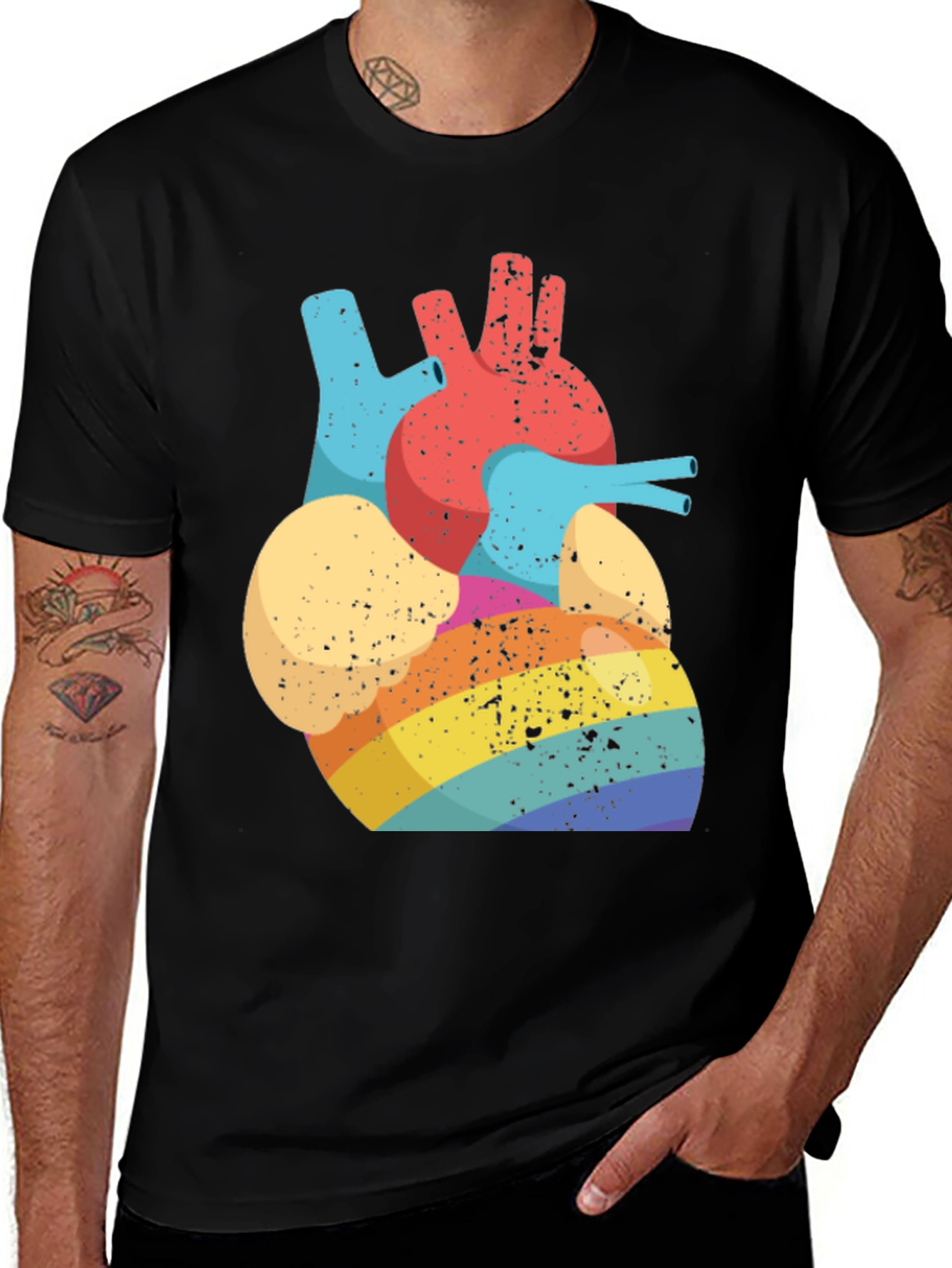 Rainbow Heart Anatomy T-Shirt
