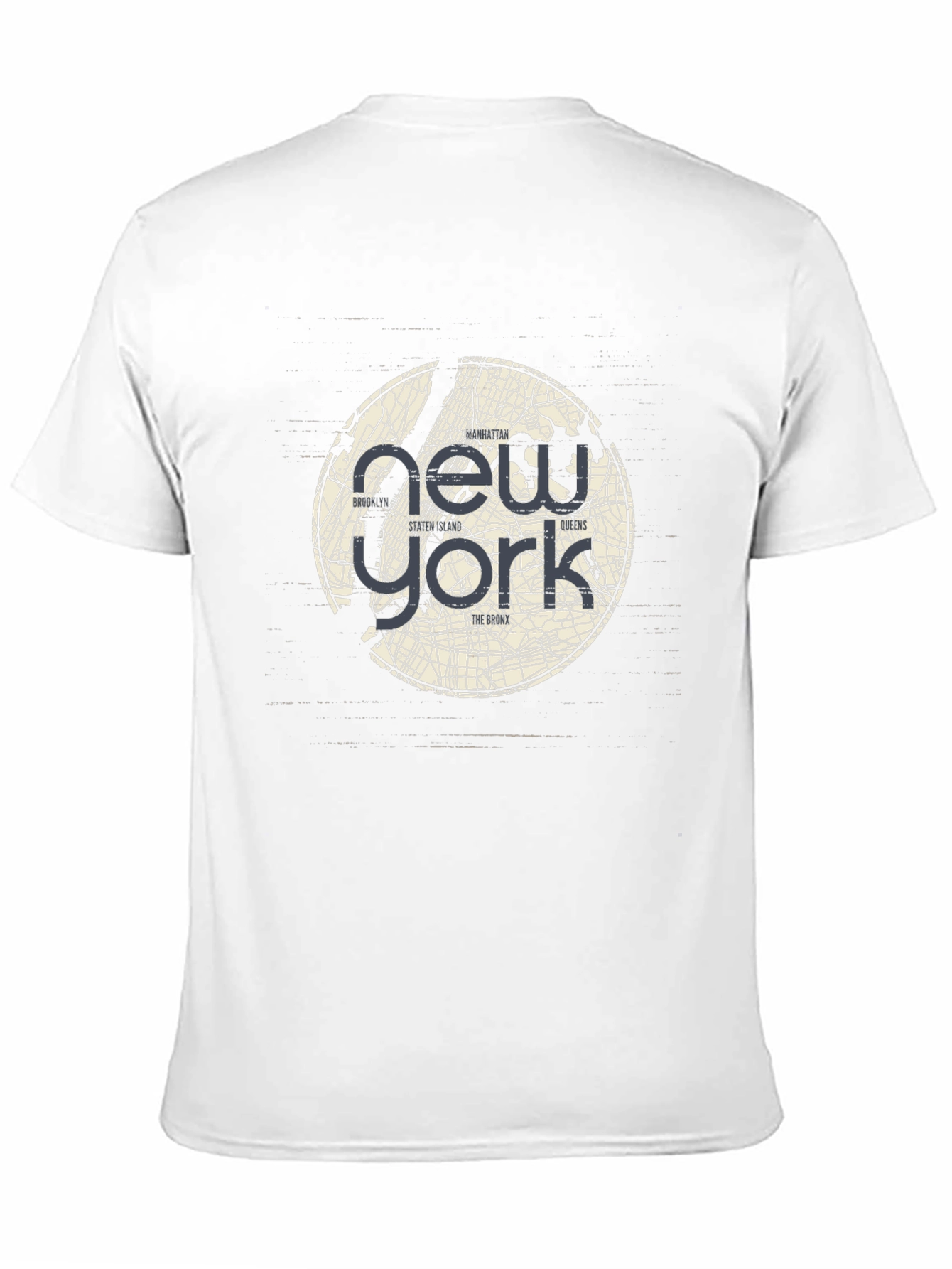 New York Map Graphic Print T-Shirt