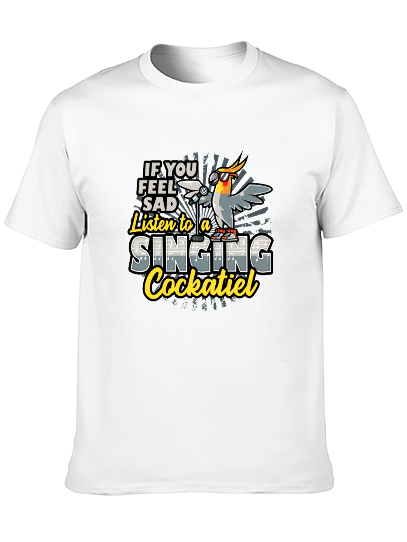 Singing Cockatiel T-Shirt - Funny Bird Lover Tee