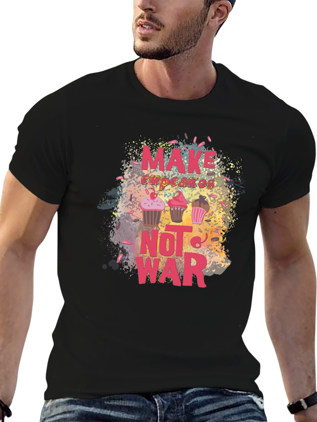 Make Cupcakes Not War Graphic Tee