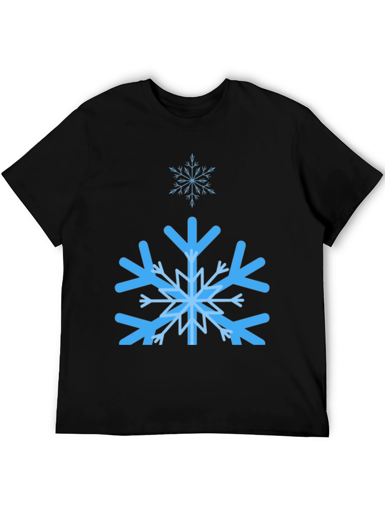 Snowflake Graphic Black T-Shirt