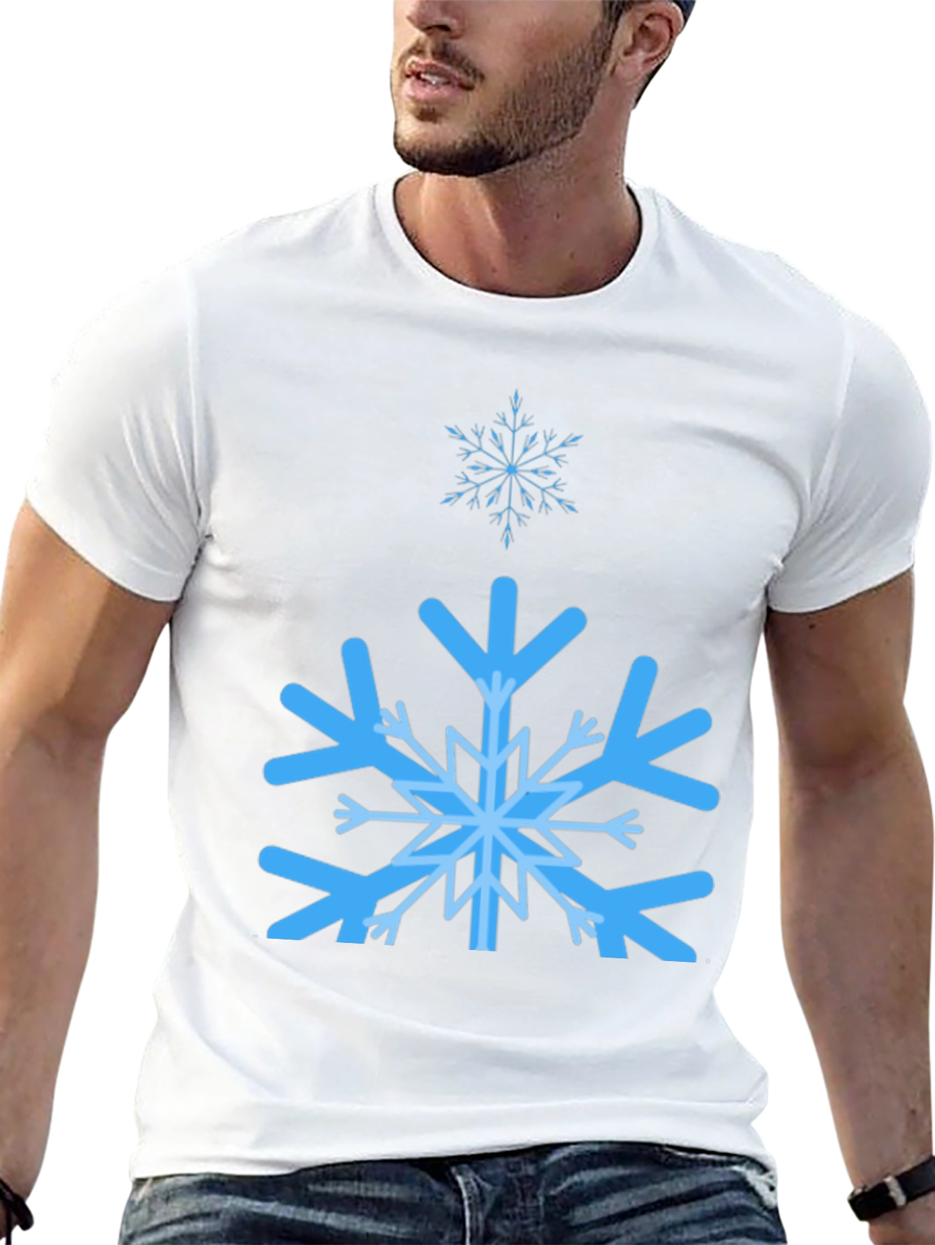 Snowflake Graphic Black T-Shirt